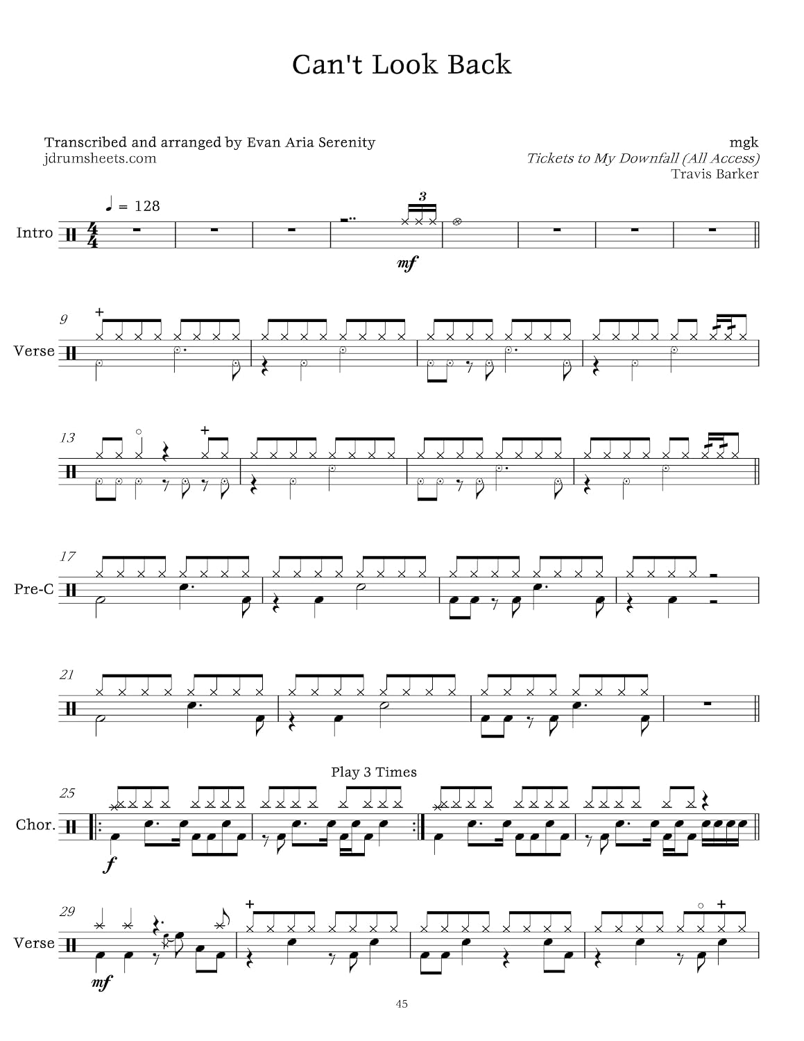 ler totalmente mgk (Machine Gun Kelly) - Can't Look Back: Drum Sheet Music (JDS: mgk (Machine Gun Kelly) Drum Sheet Music) (English Edition)