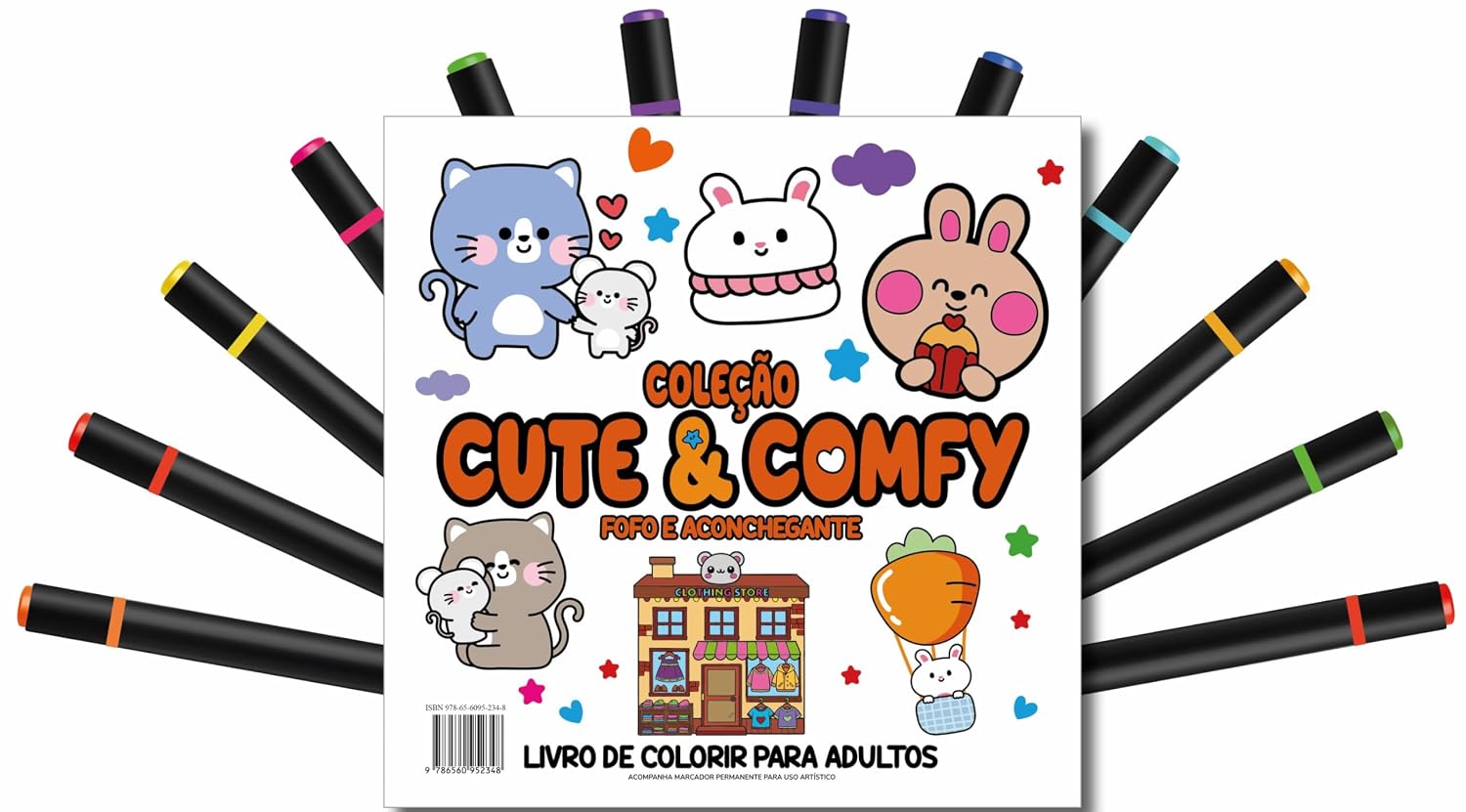 ler totalmente Cute & Comfy Coloring Book for Adults - Fofo e Aconchegante - Livro de Colorir Adulto