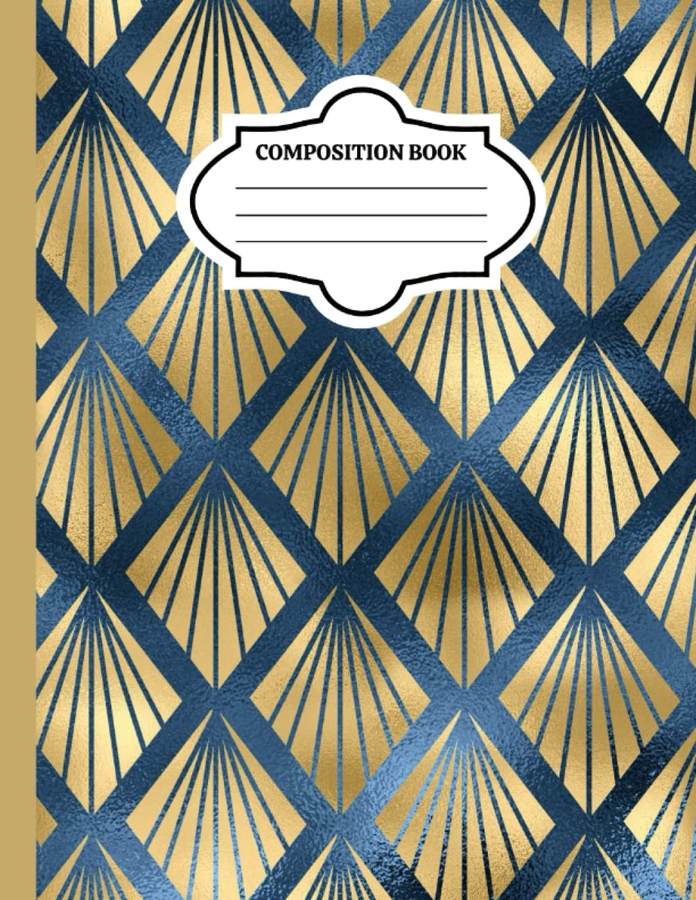 Gold Composition Notebook: Wide Ruled Paper Notebook Journal. Blank Wide Lined Workbook for Women, Girls, Kids, Teens and Students. Gold Blue Classic Glossy Pattern. 8.5 x 11 (A4), 200 Pages. baixar o livro de graça