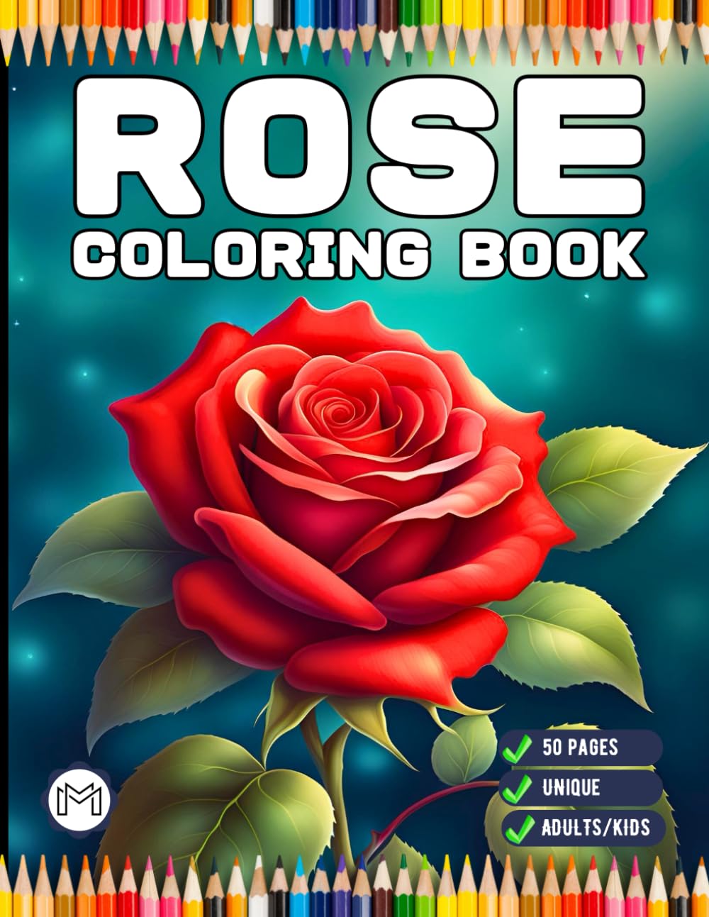 50 Pages Valentines Art Flowers Rose Coloring Book Gift for Adults Kids Men Women Boys Girls Teens Floral Coloring Pages for Children Youth Bold and... Lovers Stress Relief Relaxation Coloring Book baixar livro de graça