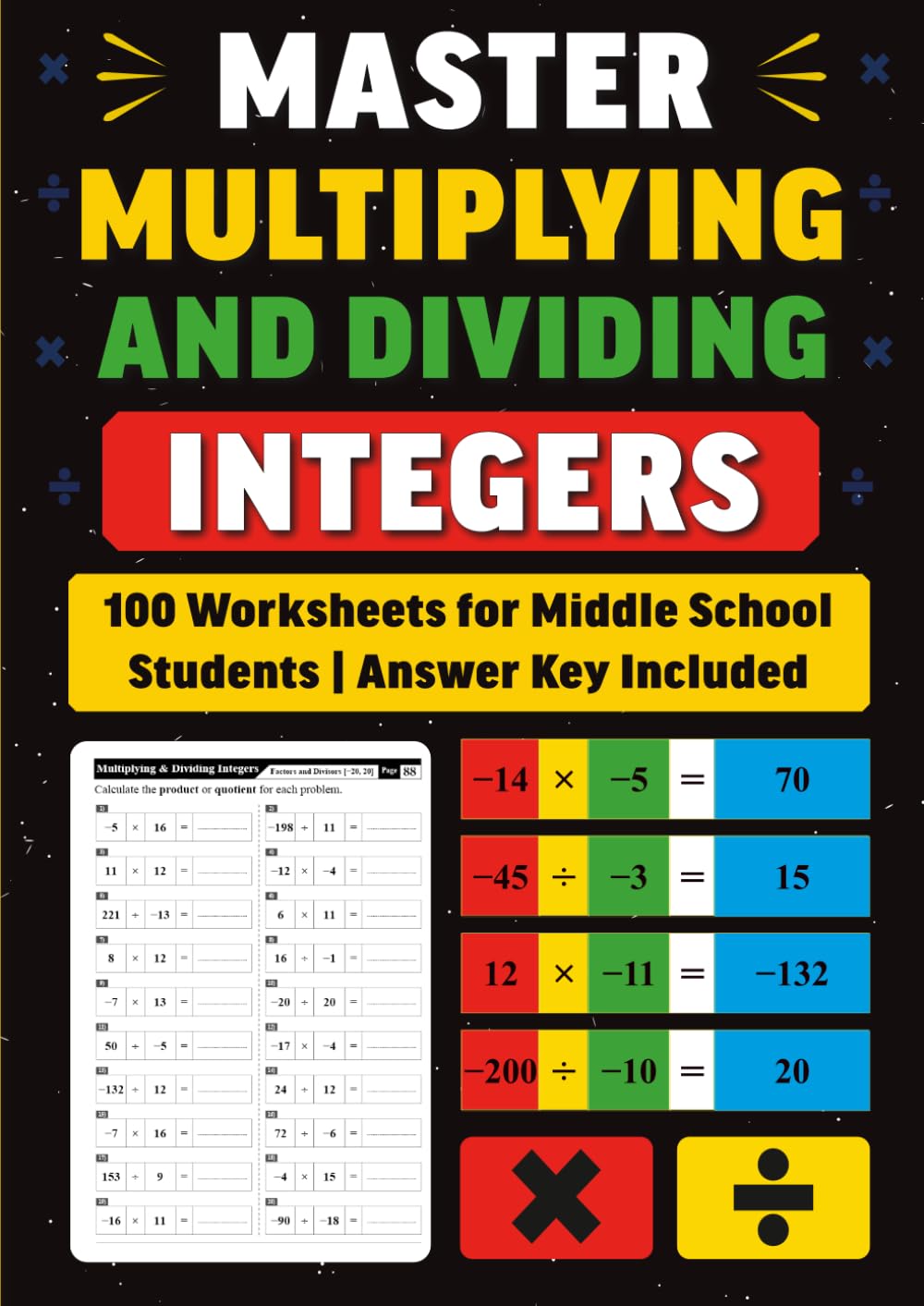 capítulo por capítulo baixar Master Multiplying and Dividing Integers: 100 Worksheets for Middle School Students | Answer Key Included