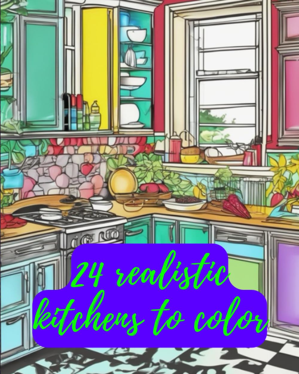 ler totalmente 24 realistic kitchens to color