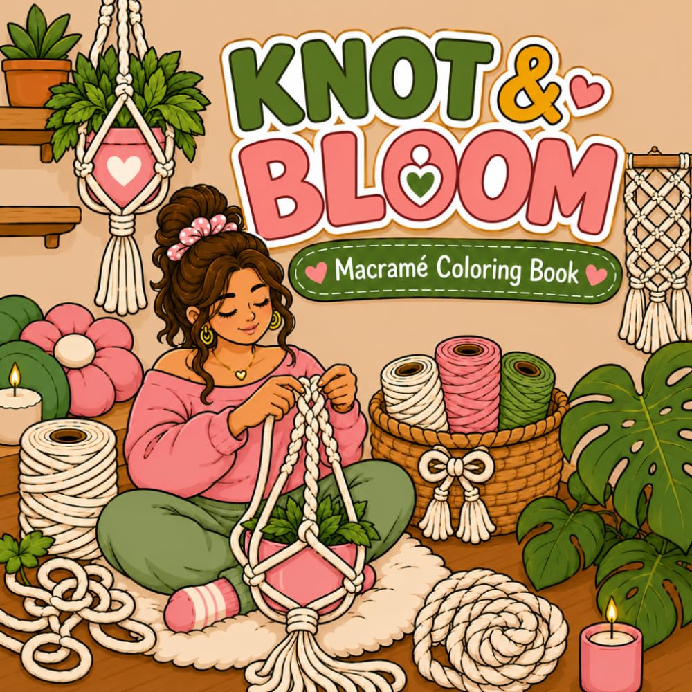 capítulo por capítulo baixar Knot & Bloom: Macramé Coloring Book (Soft Life Coloring Series)