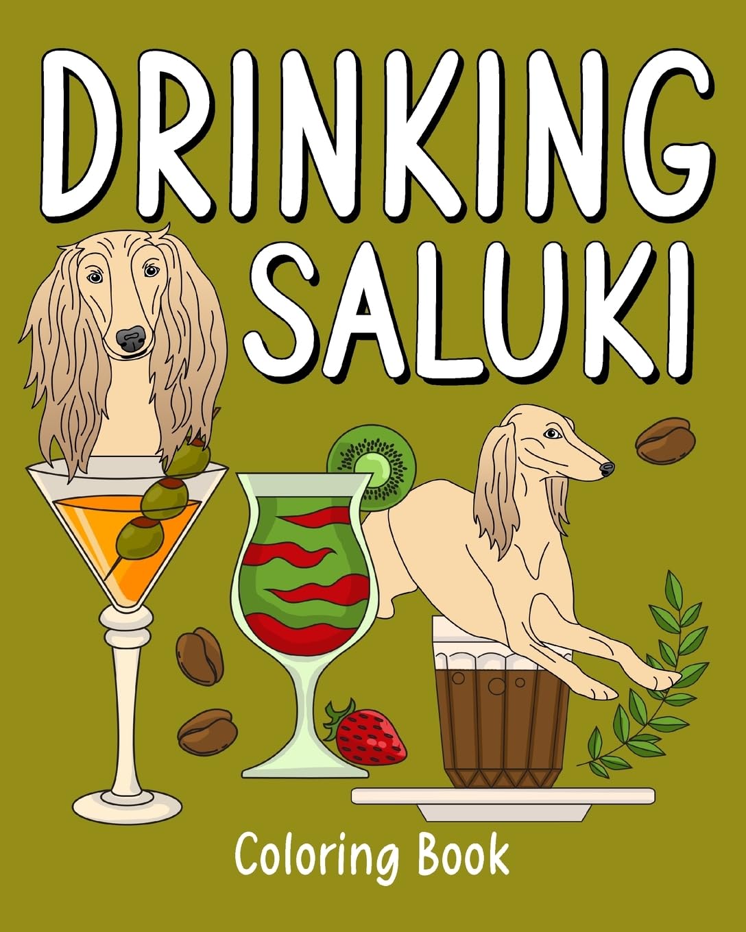 capítulo por capítulo baixar Drinking Saluki Coloring Book: Recipes Menu Coffee Cocktail Smoothie Frappe and Drinks, Activity Painting