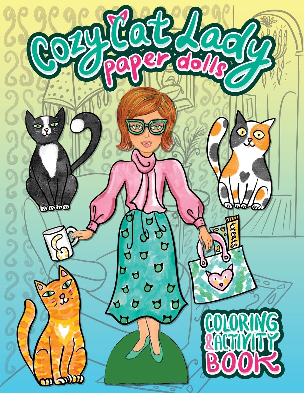 capítulo por capítulo baixar Cozy Cat Lady Paper Dolls Coloring and Activity Book: A Cut Out and Dress Up Book for Cat Lovers