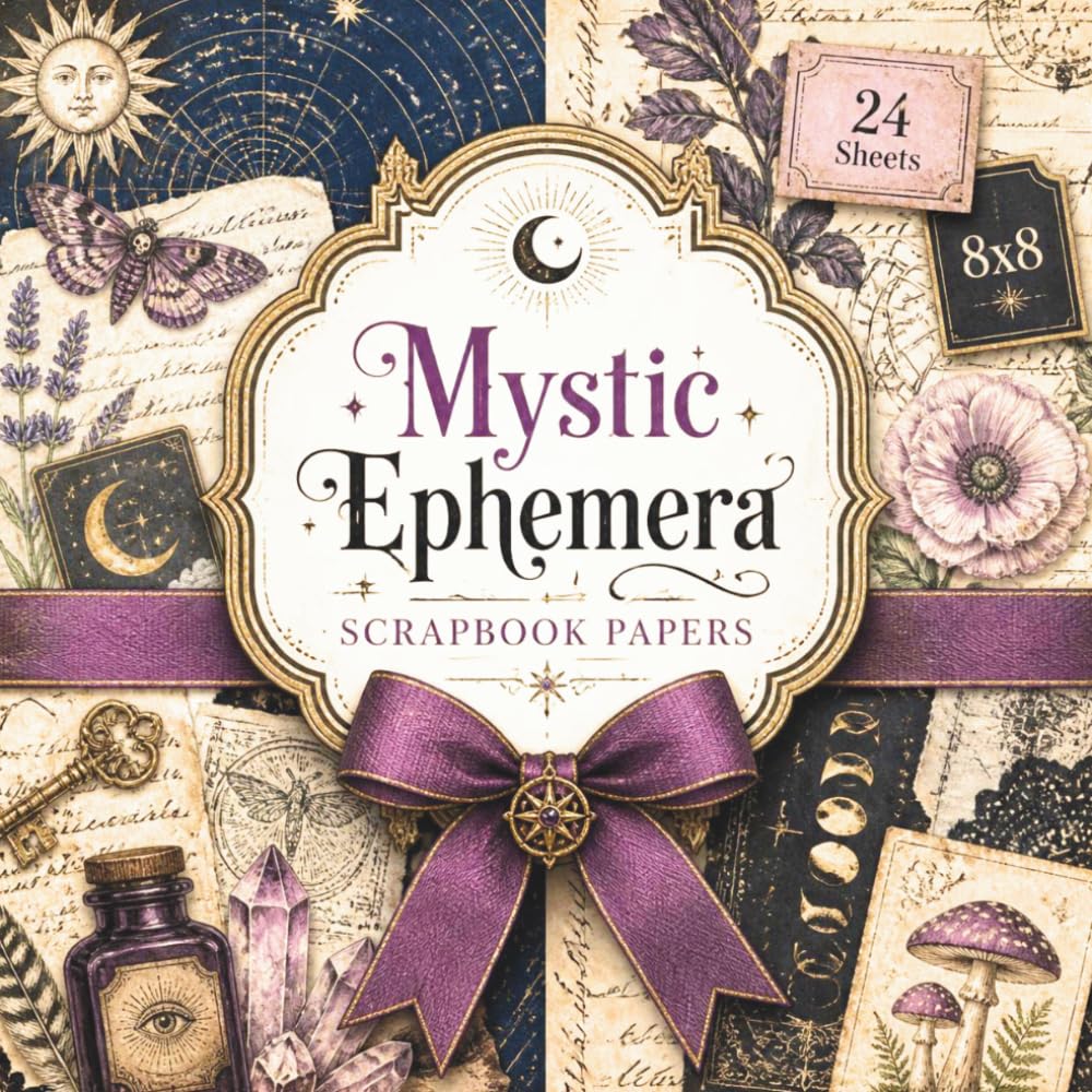 ler totalmente Mystic Ephemera Scrapbook Paper: Vintage-Inspired Paper Collection for Junk Journals, Scrapbooking, Collage, Art Journaling, Memory Keeping & Creative Crafts