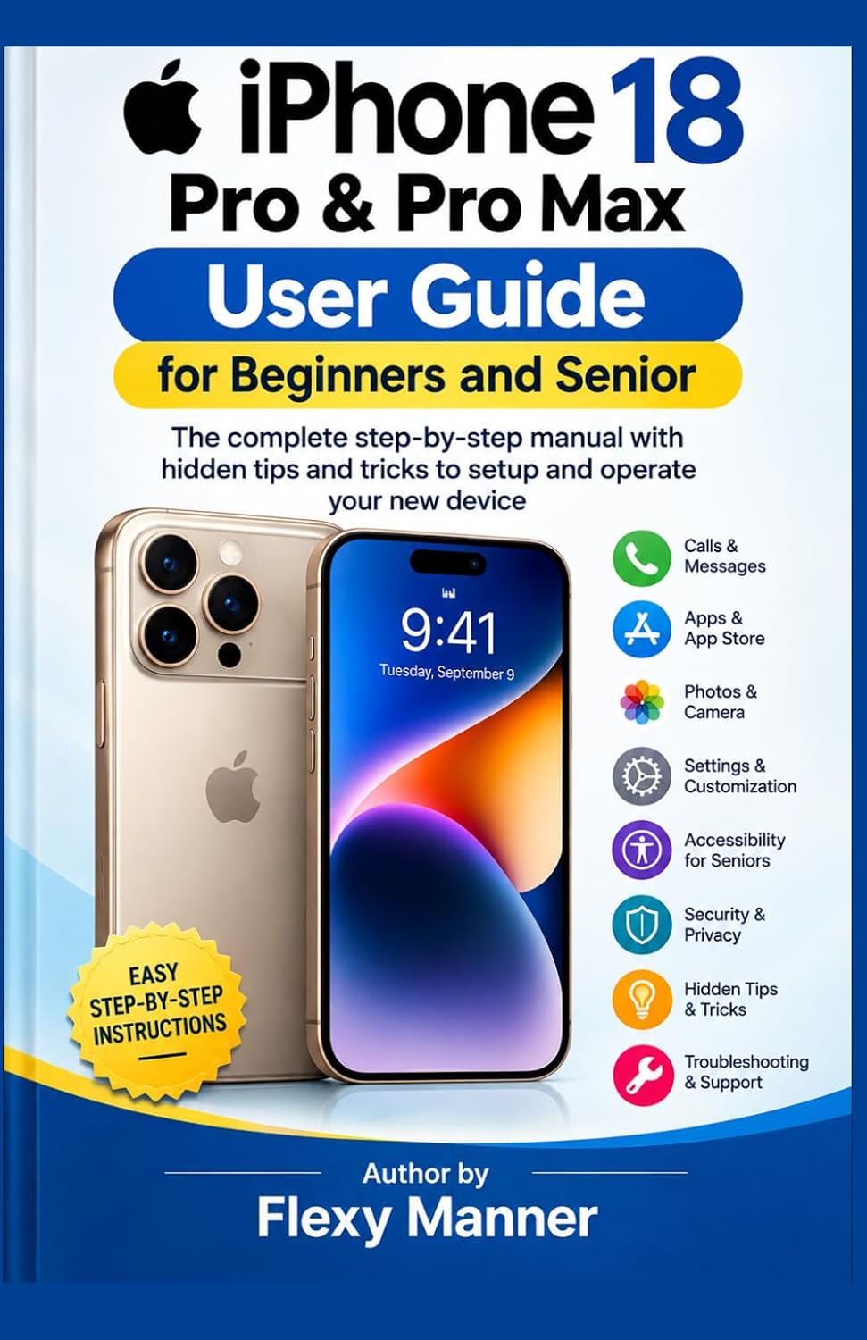 capítulo por capítulo baixar iPhone 18 Pro & Pro Max User Guide for Beginners and Seniors: The complete step-by-step manual with hidden tips and tricks to setup and operate your new device
