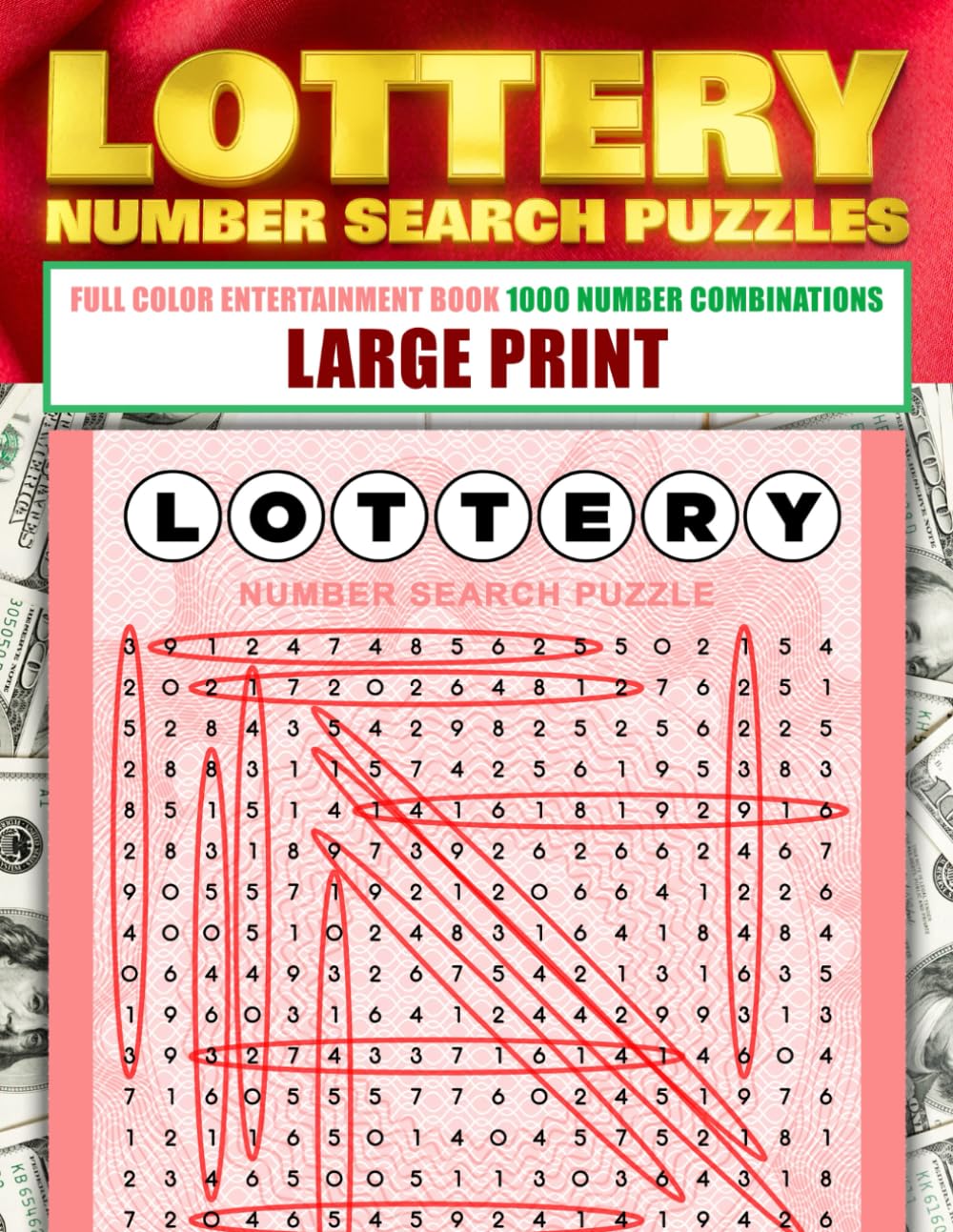 LOTTERY NUMBER SEARCH PUZZLES: Full-Color Entertainment Book 1000 Number Combinations Large Print baixar livro de graça
