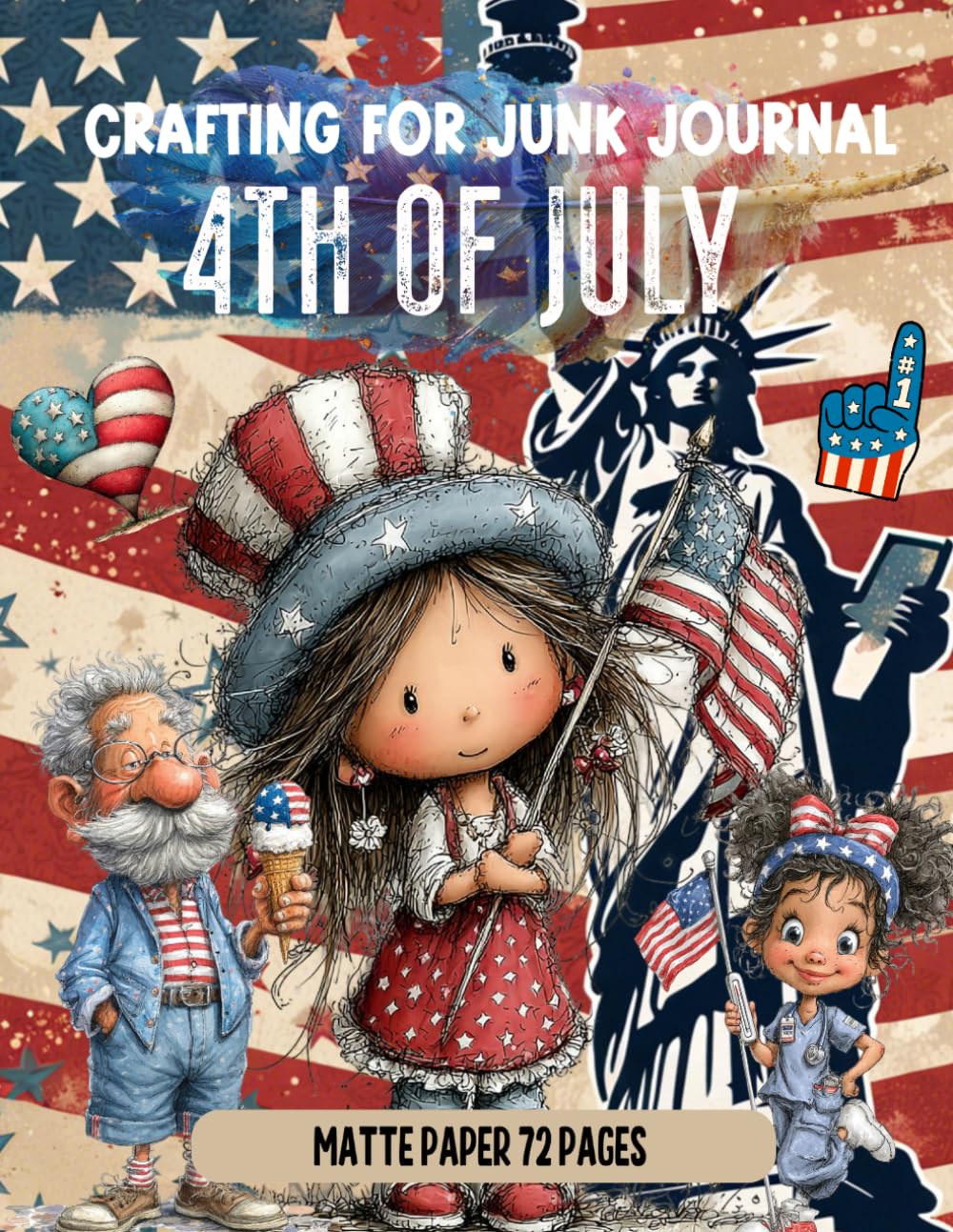 Crafting for Junk Journal 4th of July Ephemera Book: High Quality Images Of Peoples, For Paper Crafts, Collage Art, and More. (Matte Paper) baixar o livro de graça