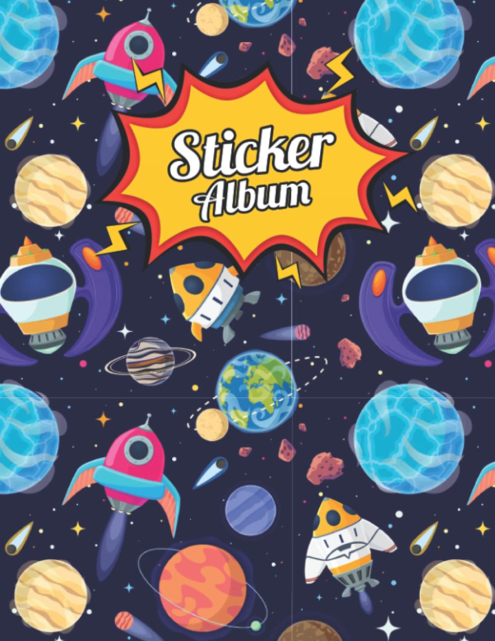 ler totalmente Space Sticker Album: Kawaii Cute Space Album of My Favorite Sticker Blank Sticker Book Collection Album to put stickers in or Sketchbook I (Simple Blank Sticker Album Journal ).