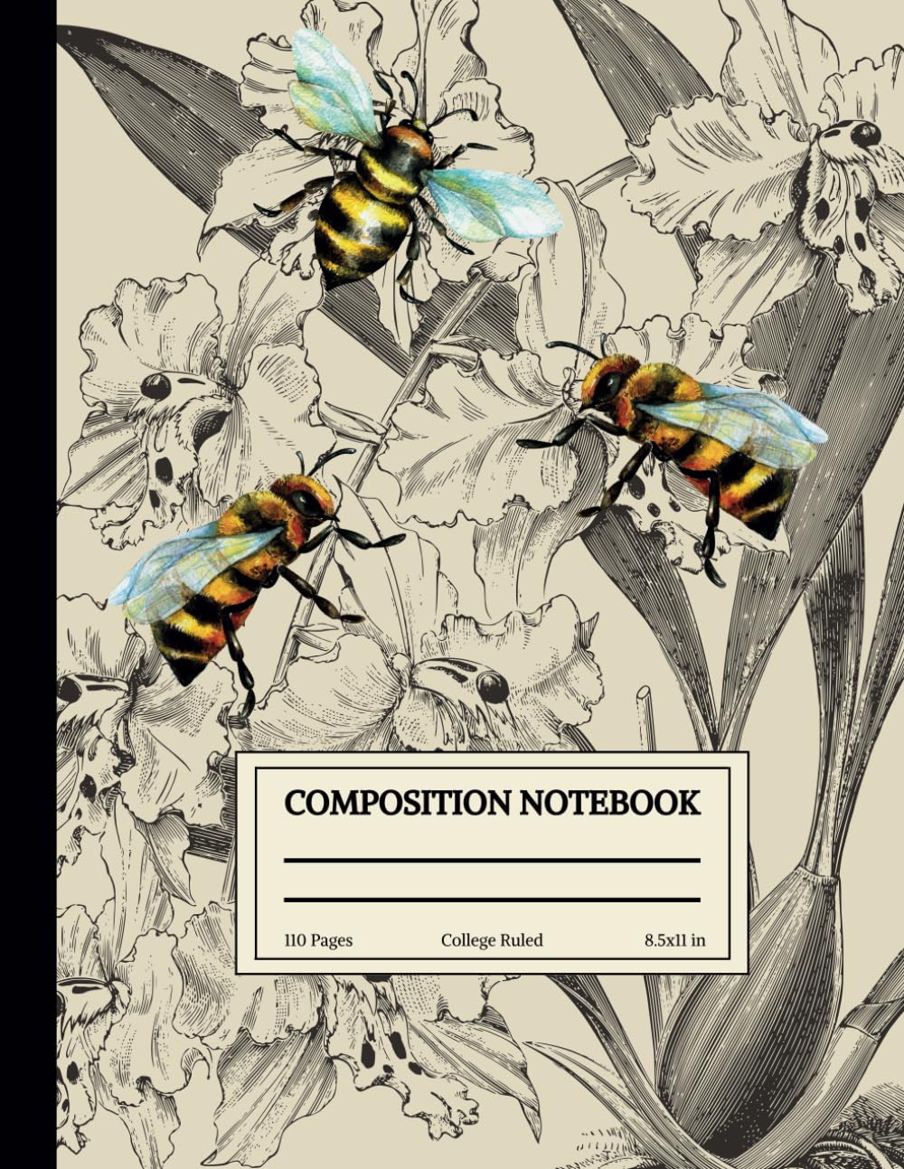 capítulo por capítulo baixar Composition Notebook College Ruled: Vintage Botanical Bee Floral Illustration | Cute Aesthetic Bees Journal For School, College, Work, Office, And More... | Wide Lined