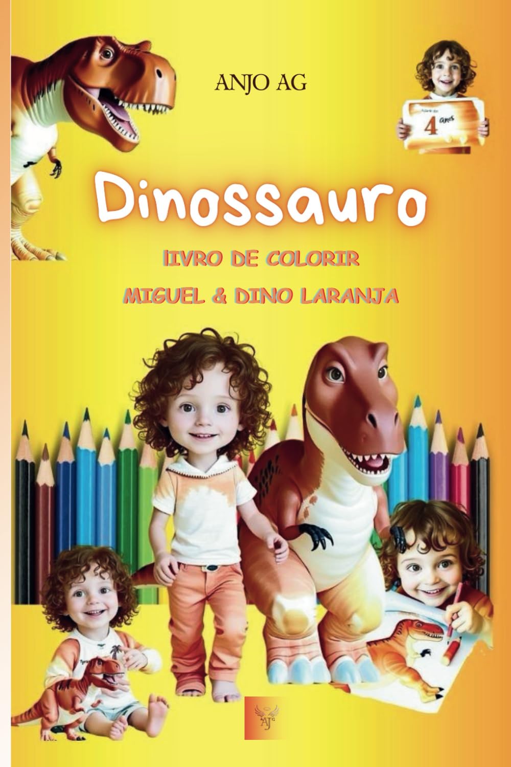 DINOSSAURO LIVRO DE COLORIR: Miguel & Dino Laranja (Portuguese Edition) baixar livro de graça