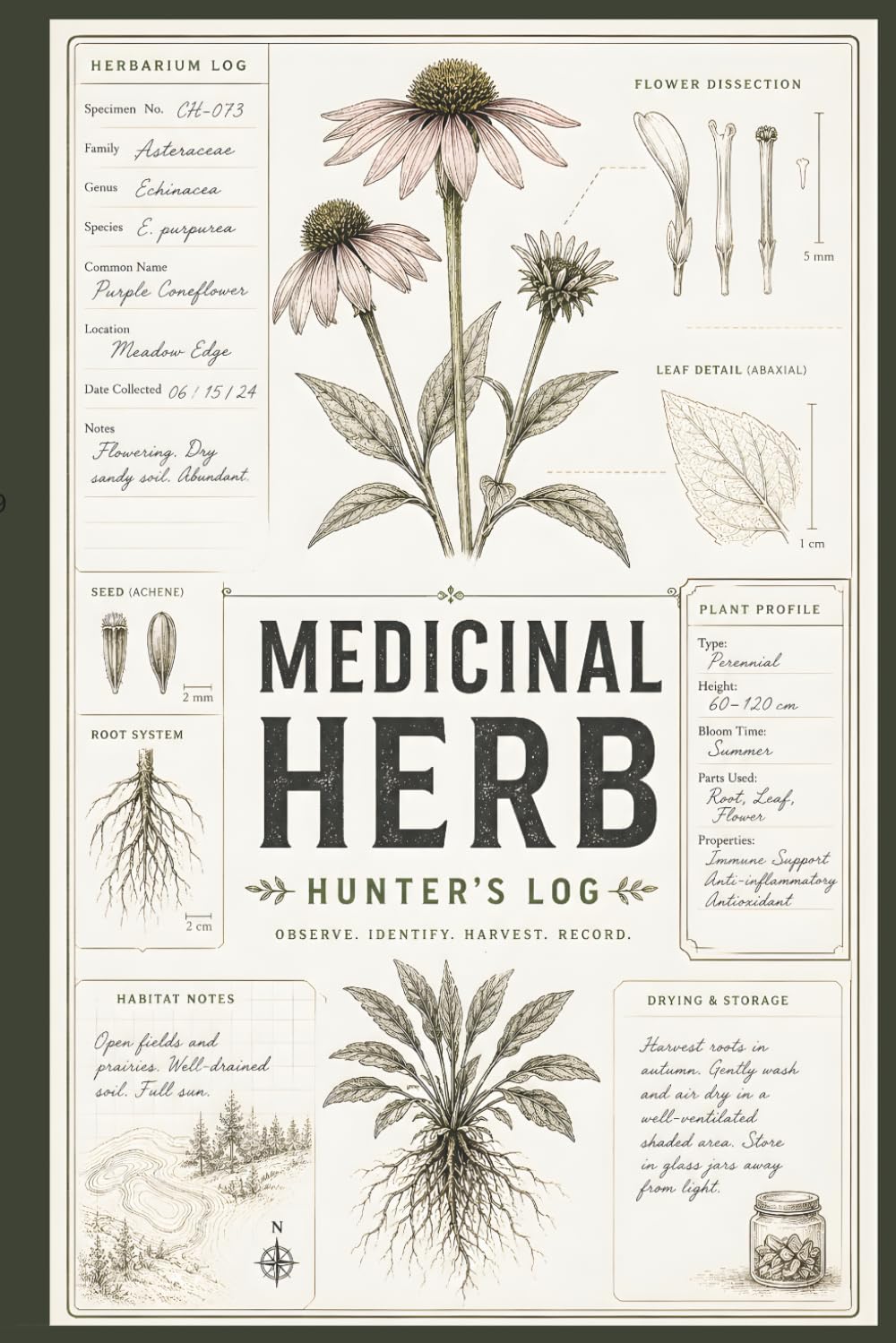 Medicinal Herb Hunter’s Logbook: A Botanical Observation Journal for Recording Plant Finds, Sketches, and Field Notes baixar livro de graça