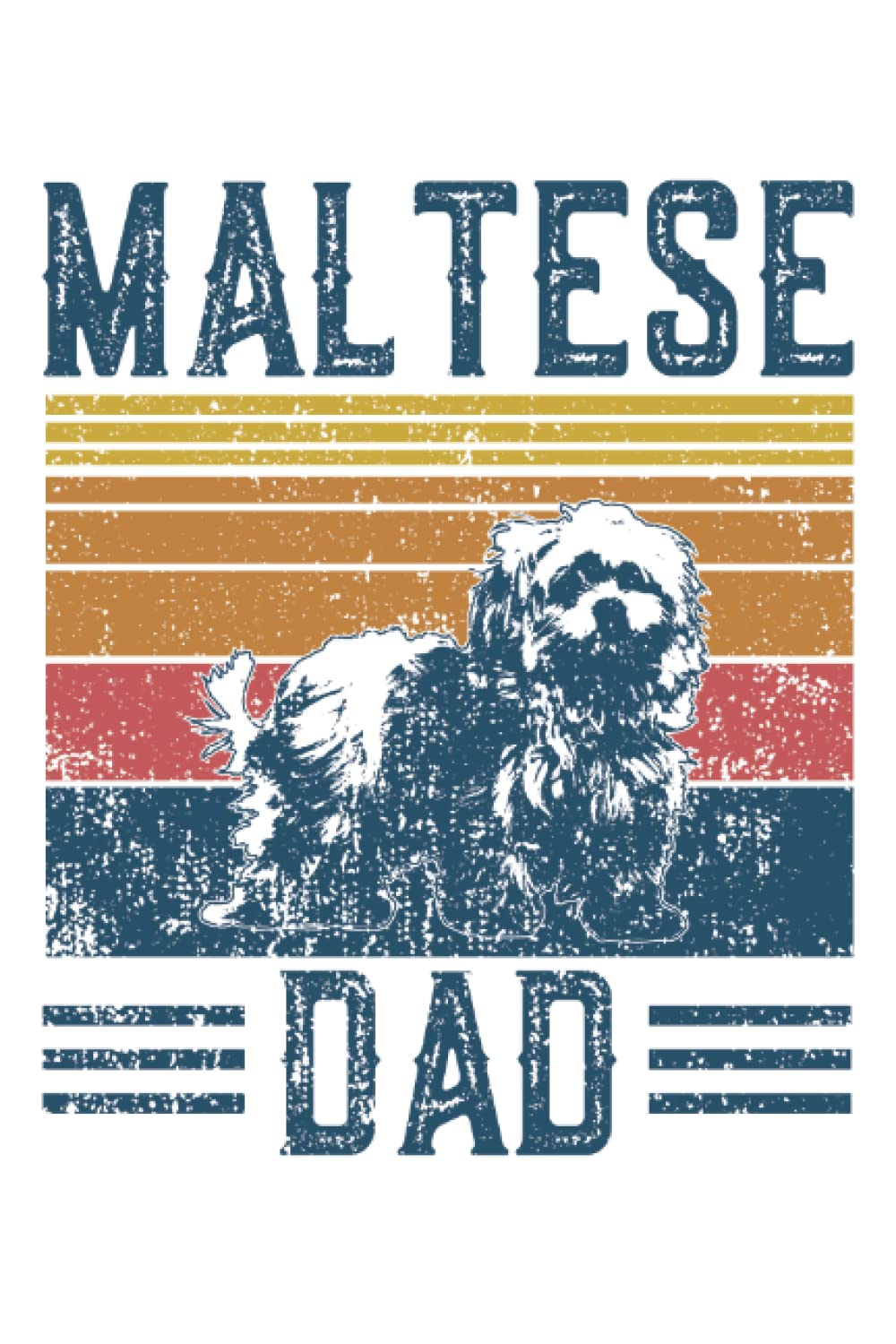 Dog Maltese Dad - Vintage Maltese Dad: A Journal Size (6 x 9 inches) Notebook | Diary | Planner with 120 Square Grid Pages baixar livro de graça