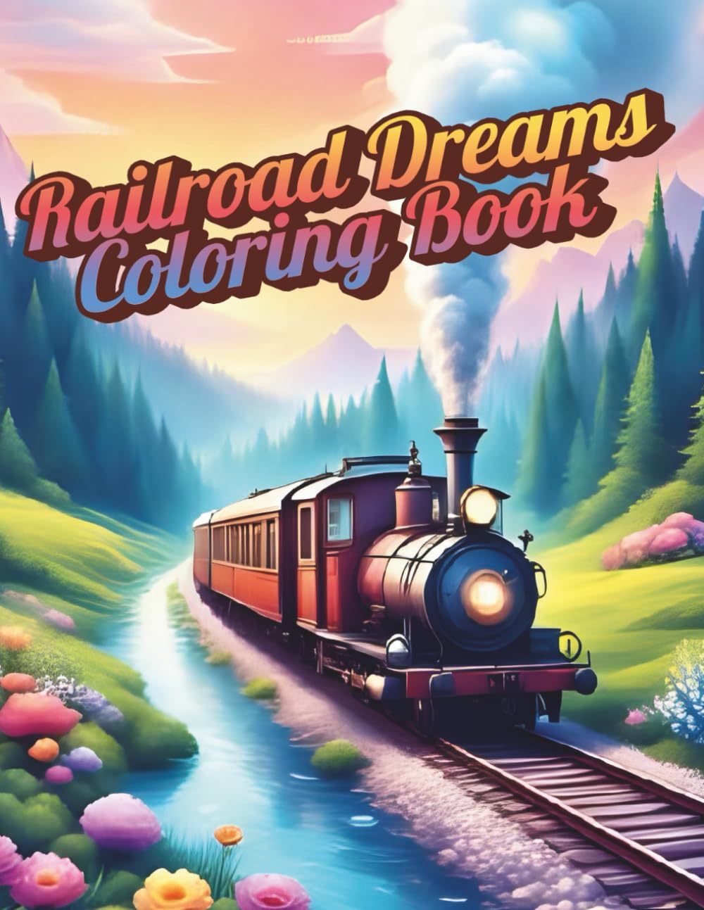 capítulo por capítulo baixar Railroad Dreams: A Train Coloring Book with 80 Pages of Locomotives, Freight Trains, Cargo Trains, High-Speed Rail, and Passenger Trains for Stress... Adults, and Train Enthusiasts of All Ages