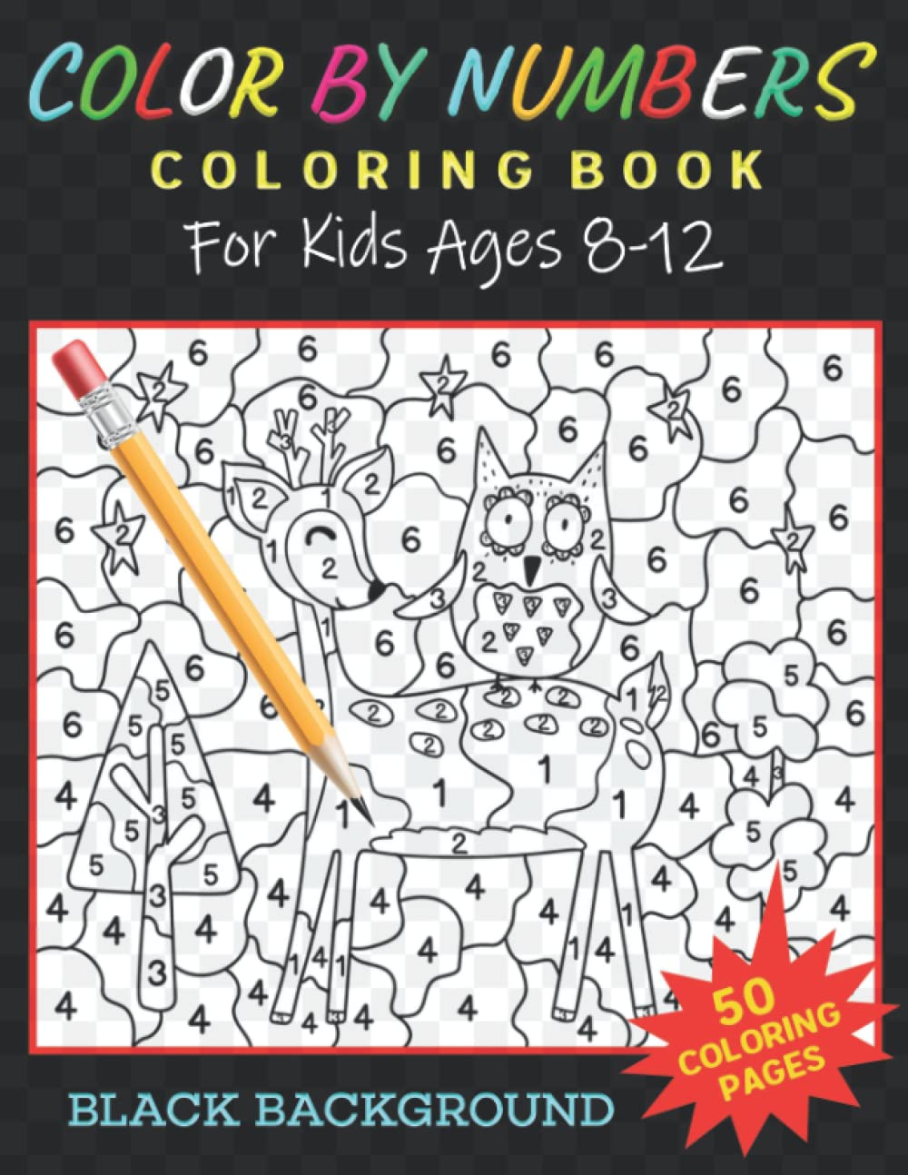 Color By Numbers Coloring Book For Kids Ages 8-12: Activity Book for Boys & Girls (Black Background) baixar o livro de graça