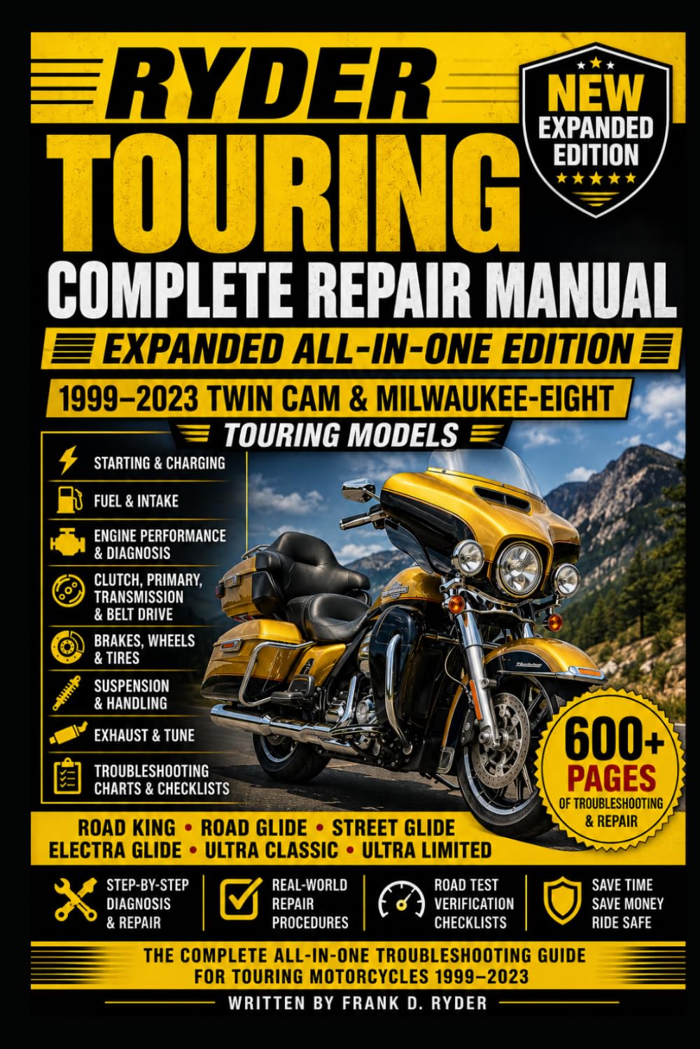 capítulo por capítulo baixar RYDER TOURING COMPLETE REPAIR MANUAL: Expanded All-in-One Troubleshooting Guide for Twin Cam & Milwaukee-Eight Touring Models 1999–2023: Starting,... Exhaust, Tune, and Road-Test Diagnosis