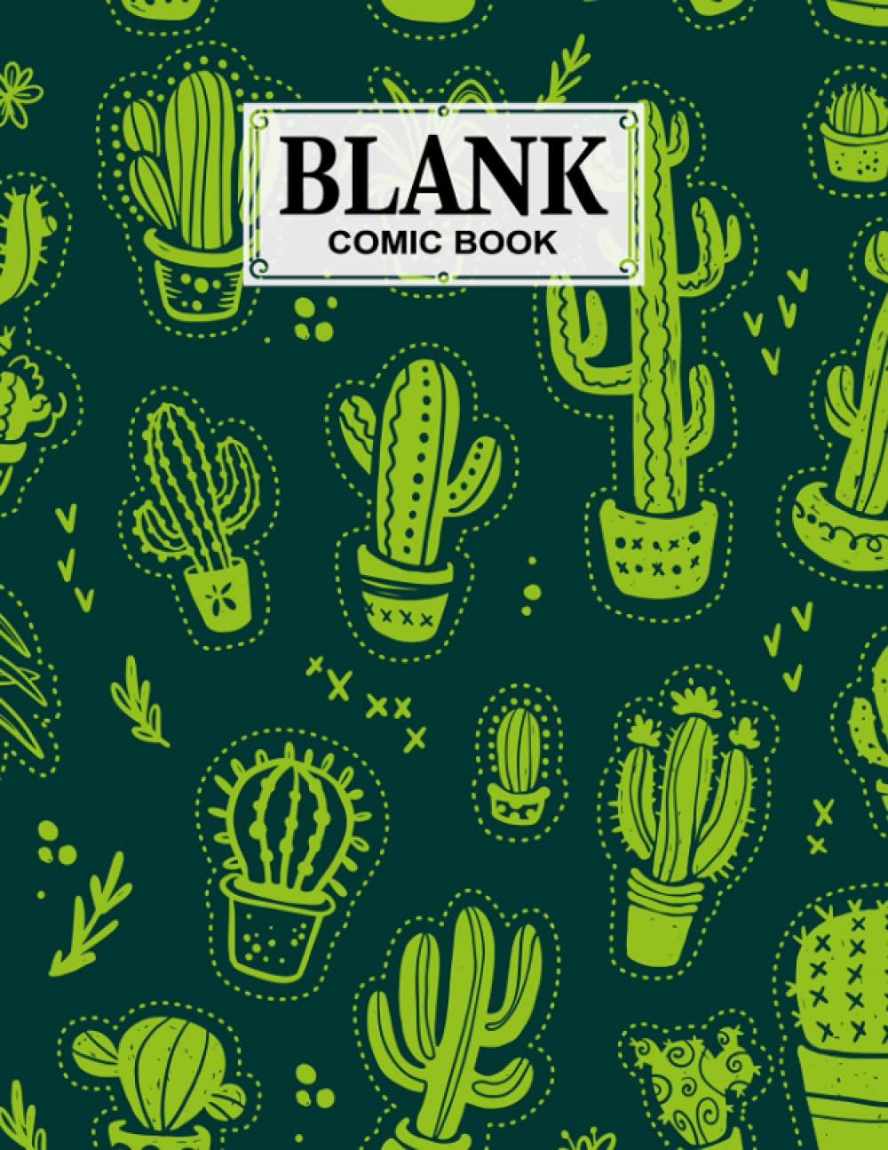ler totalmente Blank Comic Book: Cactus Cover, Create Your Own Story, Journal, Notebook, Sketchbook for Kids and Adults, 120 Pages - Size 8.5" x 11" Notebook by Sonke Zeller