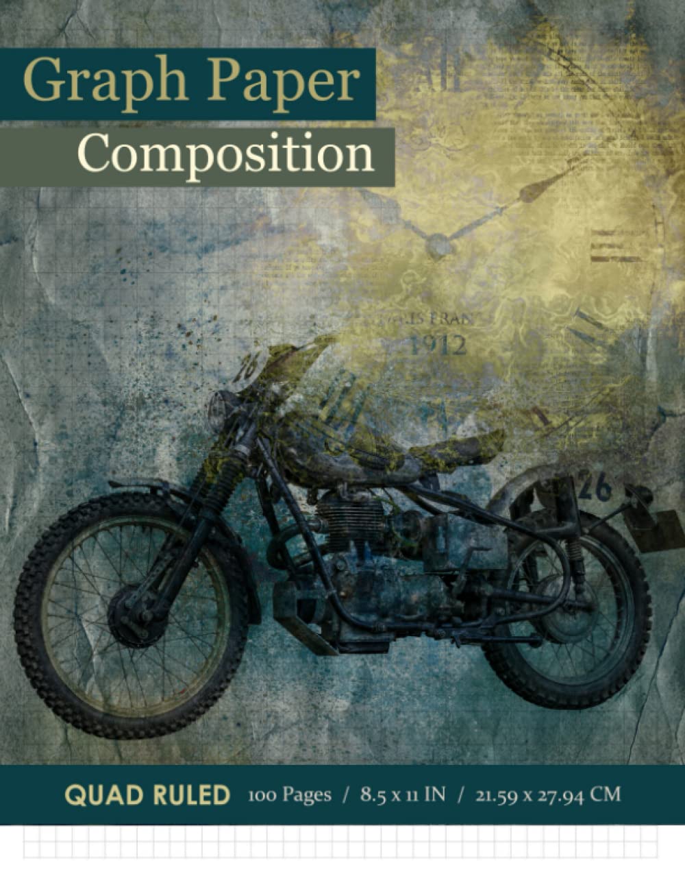 Graph Paper Composition Notebook: Vintage Grid Paper Notebook, Quad Ruled, 100 Pages-Large, 8.5 x 11 (Graph Paper Notebooks): Vintage Artisan Notebook Collection 003 - The Motorcycle baixar o livro de graça