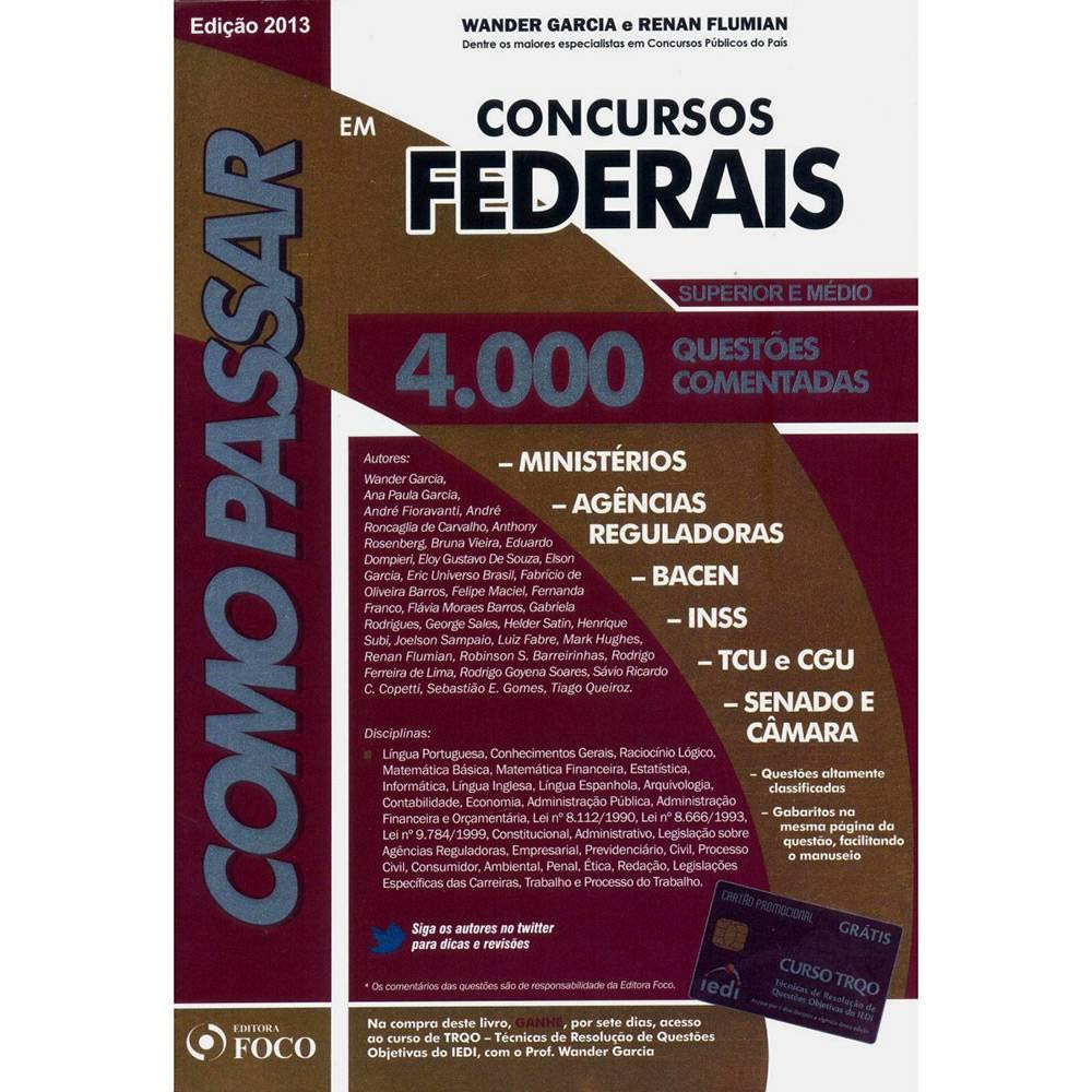 capítulo por capítulo baixar Como Passar em Concursos Federais: Superior e Médio - 4.000 Questões Comentadas