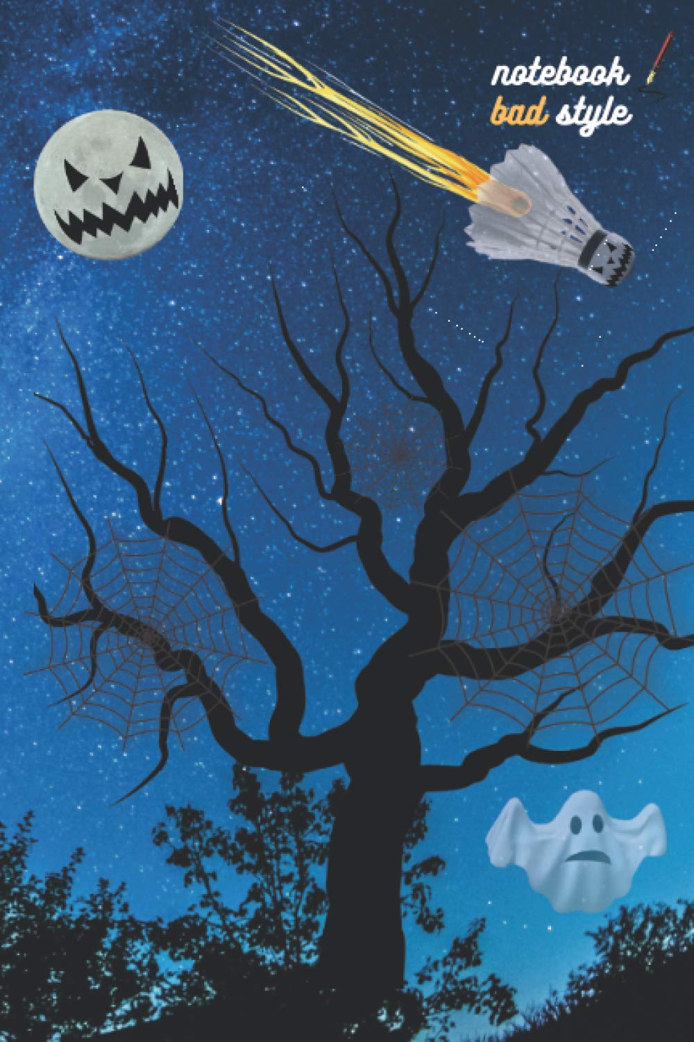 notebook style badminton: halloween (French Edition)