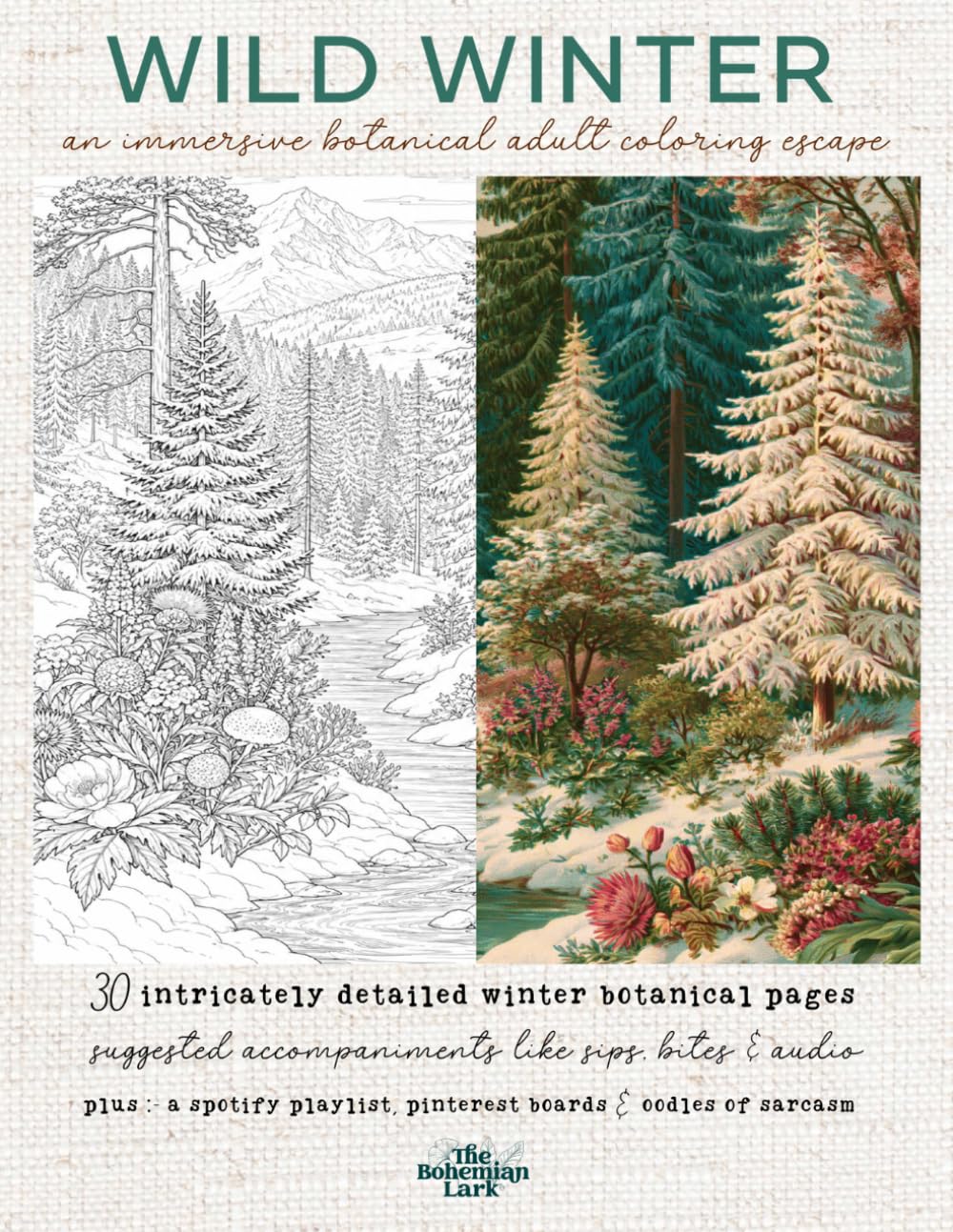 ler totalmente Wild Winter: An Immersive Botanical Adult Coloring Escape (Wild Seasons Collection)