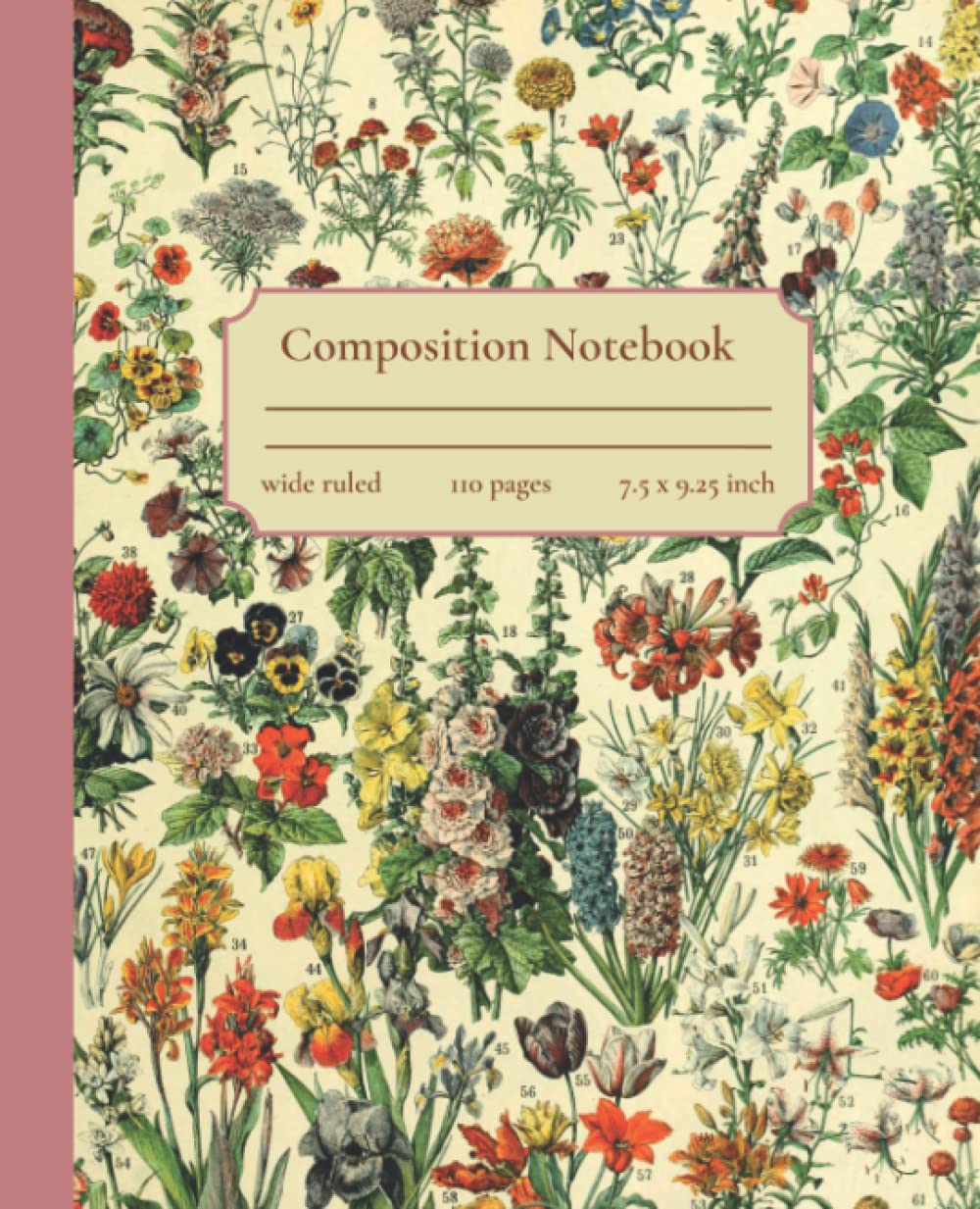 capítulo por capítulo baixar Floral Pink Vintage Botanical Illustration Composition Notebook | Pretty Garden Aesthetic Journal For Girls, Teens, Women I Floral Pink Botanical Illustration | Classic Lined Paper