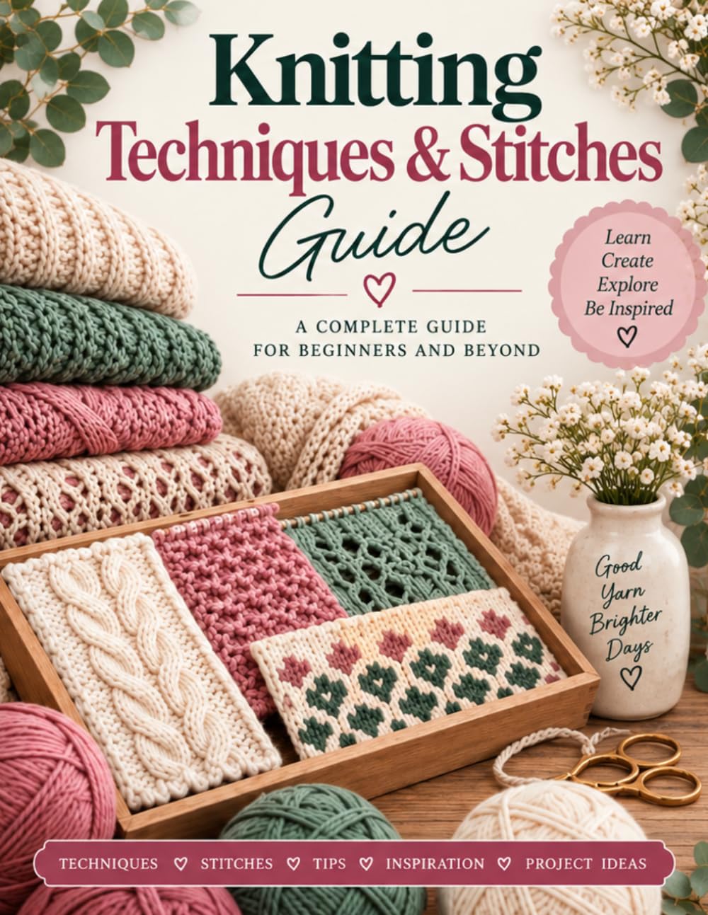 capítulo por capítulo baixar Knitting Techniques & Stitches Guide: A Complete Guide to Patterns, Colourwork, Cables & Troubleshooting