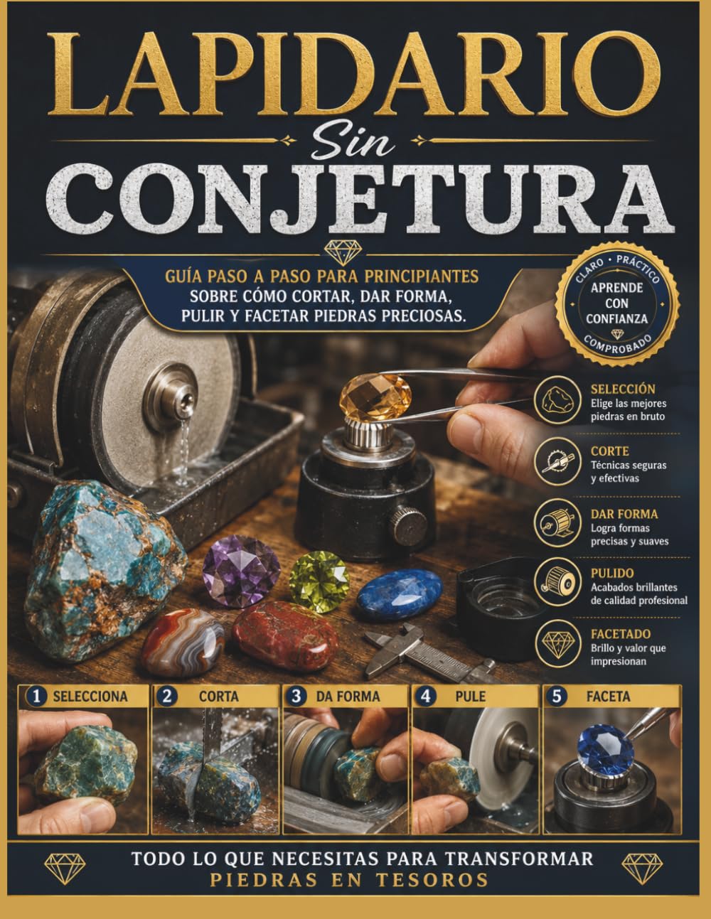 LAPIDARIO Sin CONJETURA: Guía paso a paso para principiantes sobre cómo cortar, dar forma, pulir y facetar piedras preciosas baixar o livro de graça