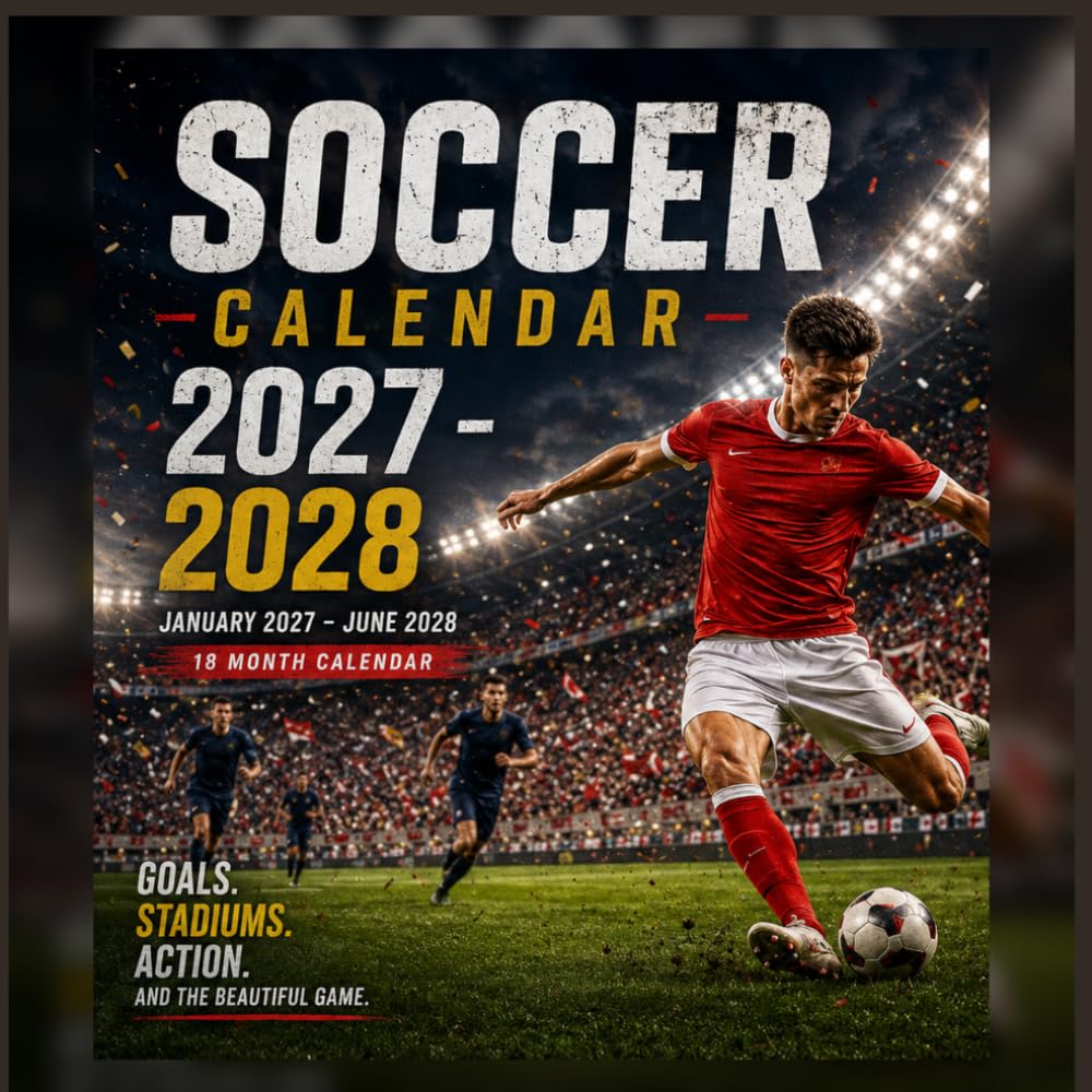 Calendar 2027: 18 Months of Goals, Matches, and Soccer Action baixar livro de graça