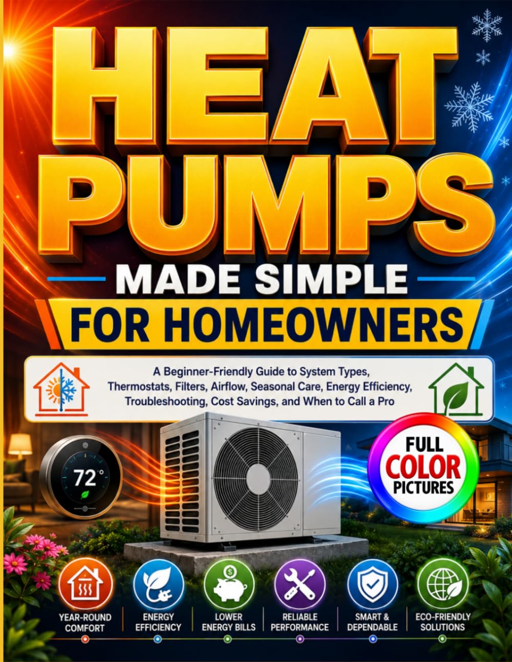 Heat Pumps Made Simple for Homeowners: A Beginner-Friendly Guide to System Types, Thermostats, Filters, Airflow, Seasonal Care, Energy Efficiency, Troubleshooting, Cost Savings, and When to Call a Pro baixar livro de graça