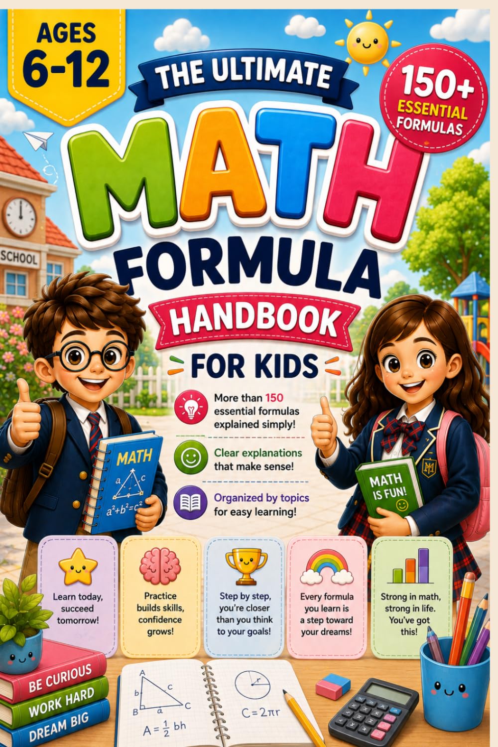 ler totalmente The Ultimate Math Formula Handbook for Kids: 150+ Essential Math Formulas, Rules, Definitions, Examples & Quick Reference Guide | Algebra, Geometry,... Equations, Probability and More | Ages 6–12