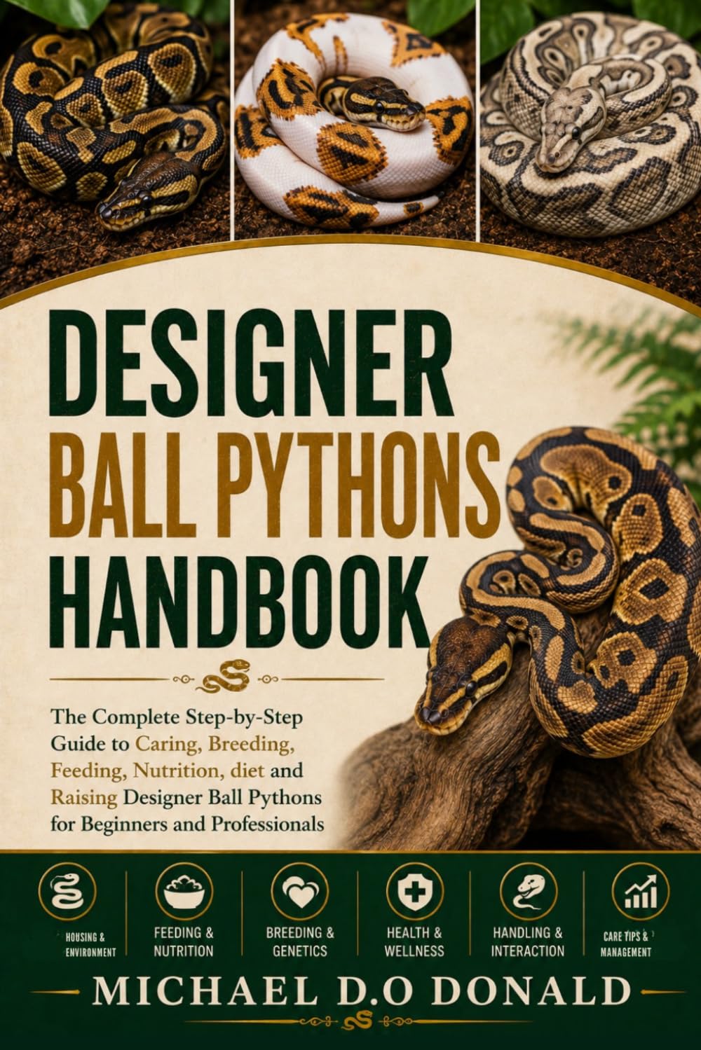 ler totalmente Designer Ball Pythons Handbook: The Complete Step-by-Step Guide to Caring, Breeding, Feeding, Nutrition, diet and Raising Designer Ball Pythons for Beginners and Professionals