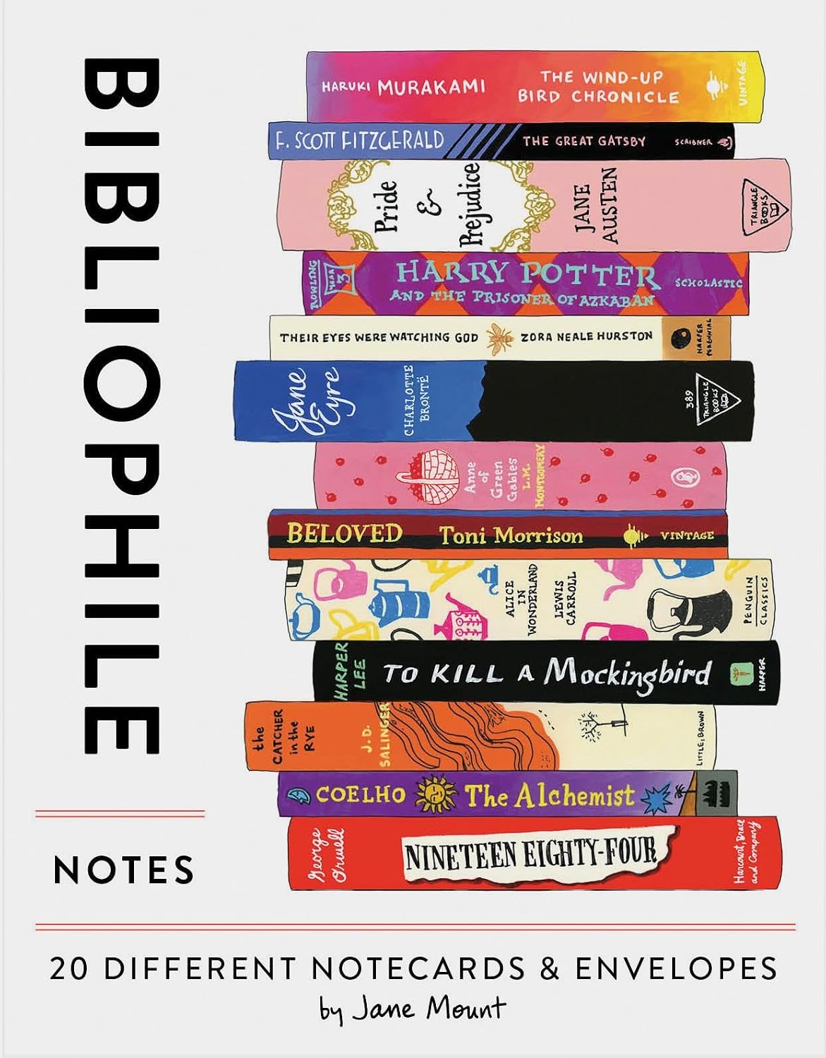 Bibliophile Notes: 20 Different Notecards & Envelopes (Notecards for Book Lovers, Illustrated Notecards, Stationery) baixar o livro de graça