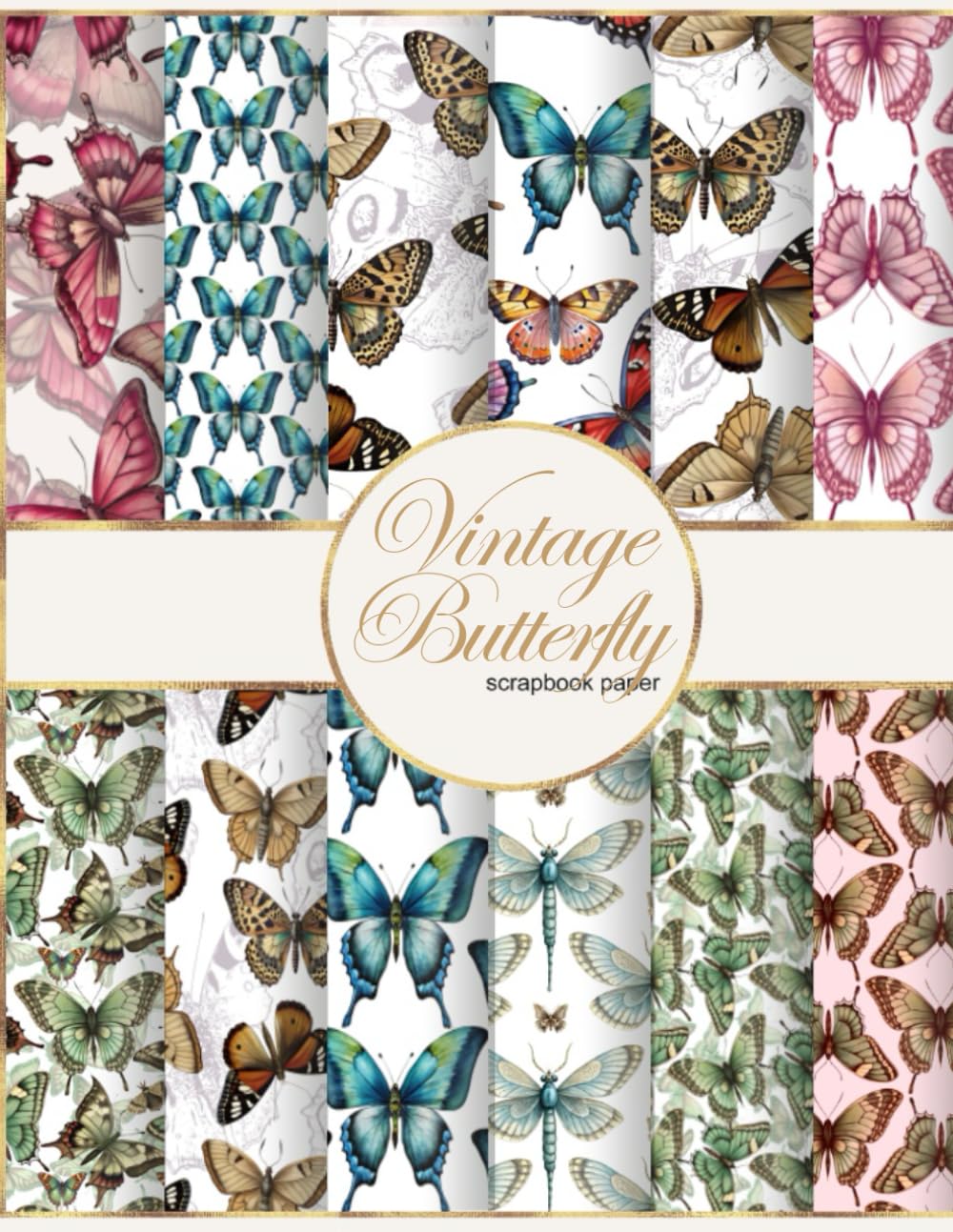 Butterfly vintage insect watercolor illustration: 20 Double Sided Craft Paper For Card Making, Origami & DIY Projects | Decorative Scrapbooking Paper... paper with hand drawn pattern for craft) baixar livro de graça