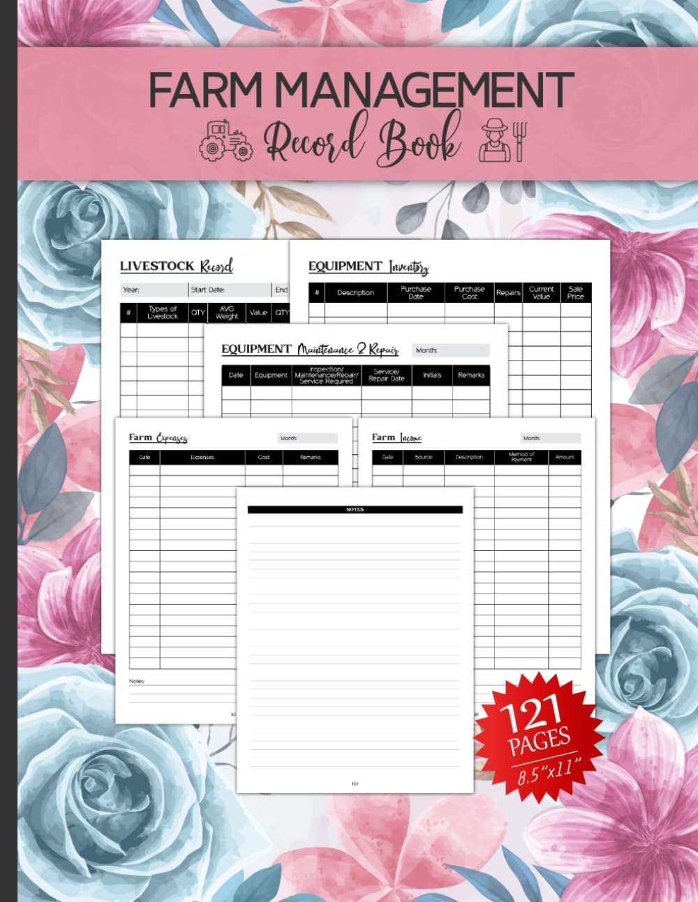 Farm Management Record Keeping Book: Farmers Journal Organizer to Keep Track of Livestock, Equipment Inventory, Repairs, Expenses, and Income baixar o livro de graça
