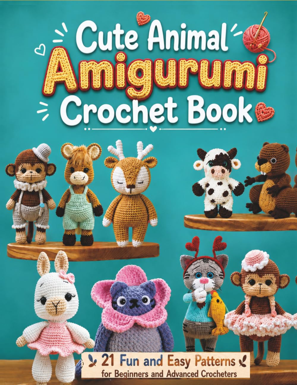 ler totalmente Cute Animal Amigurumi Crochet Book: 21 Fun and Easy Patterns for Beginners and Advanced Crocheters