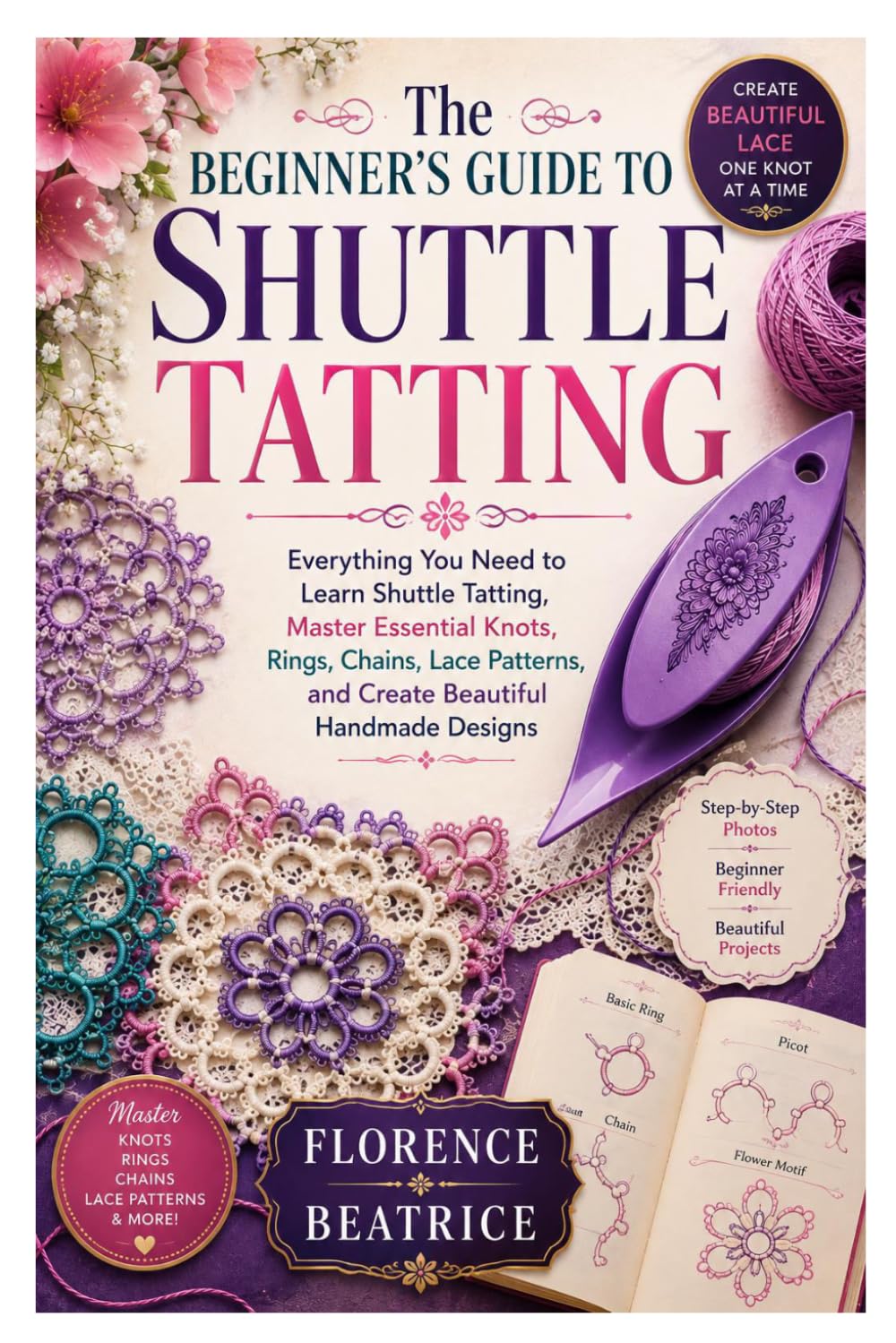 The Beginner's Guide to Shuttle Tatting: Everything You Need to Learn Shuttle Tatting, Master Essential Knots, Rings, Chains, Lace Patterns, and Create Beautiful Handmade Designs baixar o livro de graça