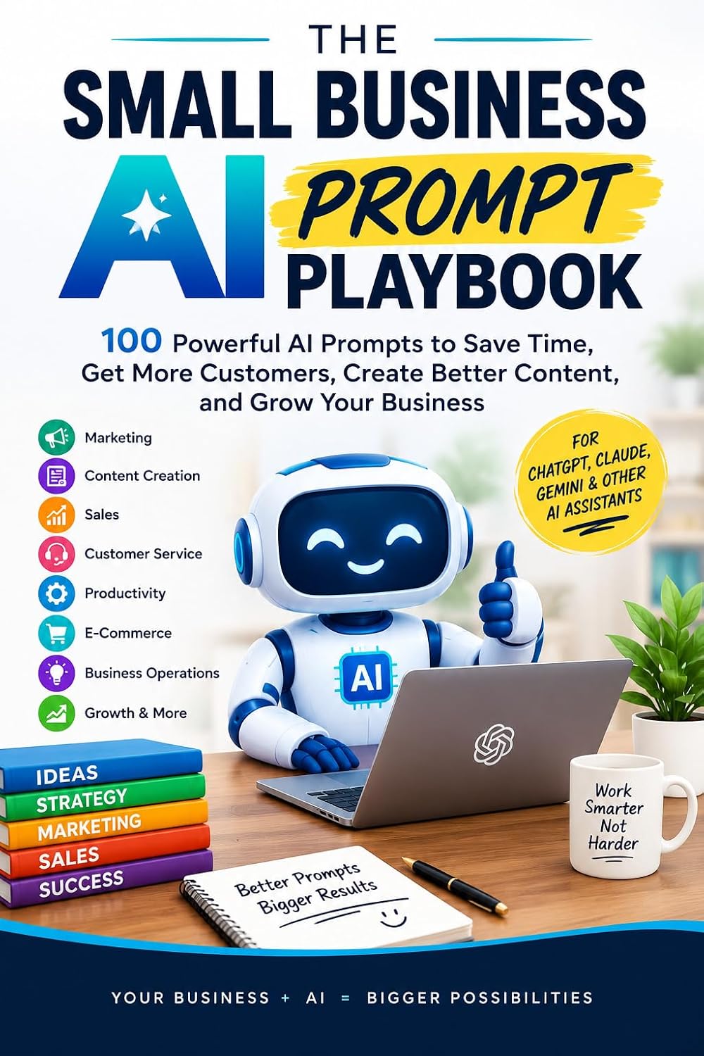 capítulo por capítulo baixar The Small Business AI Prompt Playbook: 100 Powerful AI Prompts to Save Time, Get More Customers, Create Better Content, and Grow Your Business (English Edition)