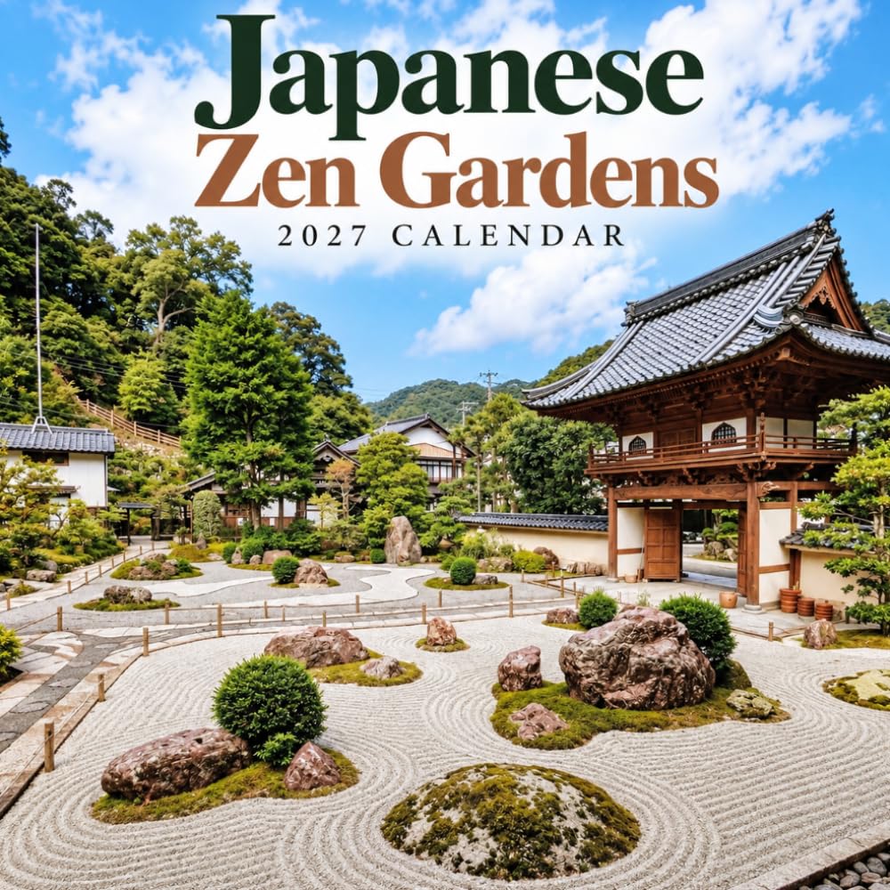 Japanese Zen Gardens Calendar 2027: Tranquil Garden Photography