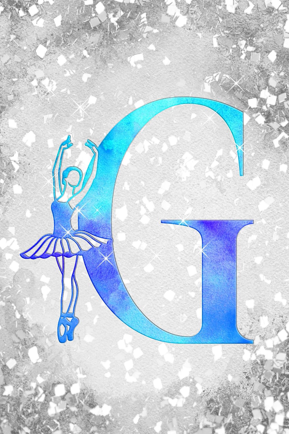 capítulo por capítulo baixar G: Letter "G" Initial Ballet Dance Monogram Gift Notebook - Ballerina on Silver Teal & Blue - College-Ruled Personal Journal, Writing Pad or Diary for Dancers, Girls & Women - 110 Pages, 6x9
