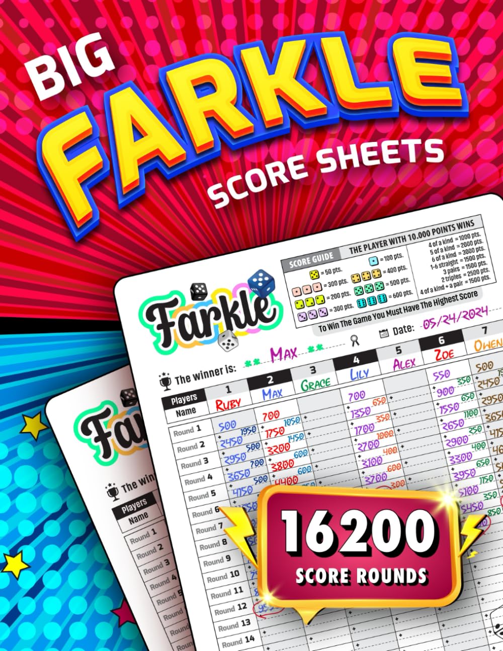 Big Farkle Score Sheets: 124 Large Print Farcle Pads For Scorekeeping With 2300 Scoring Games baixar livro de graça