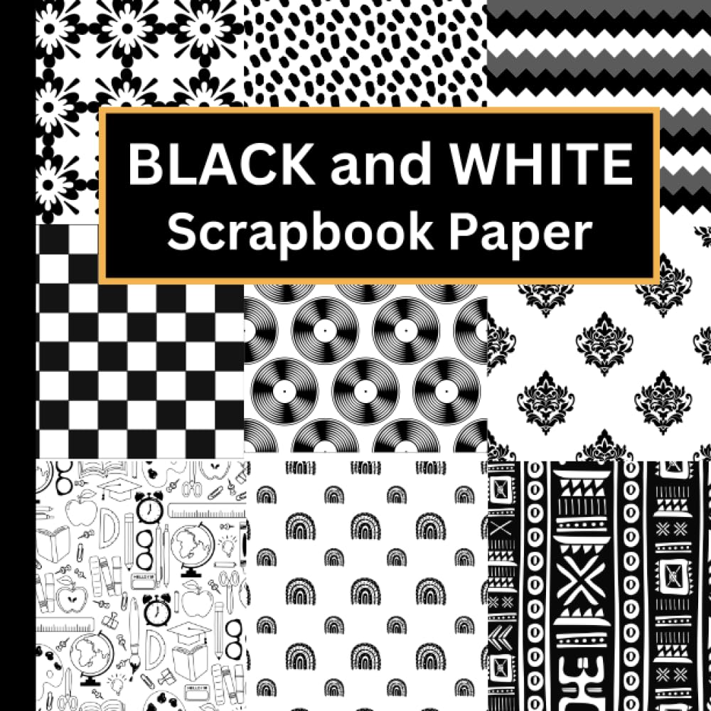 capítulo por capítulo baixar Checkered Black and White Scrapbook Paper: Printed Double Sided Craft Paper, 8.5" x 8.5" 40 Pages for Card Making Photo Album Decorations for Art Lovers for Birthdays and Christmas