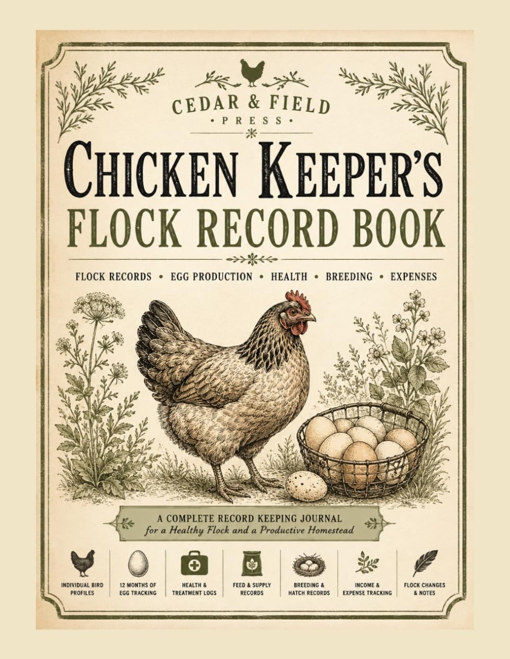 ler totalmente Chicken Keeper’s Flock Record Book: An All-in-One Log for Flock Records, Egg Production, Health, Breeding & Expenses