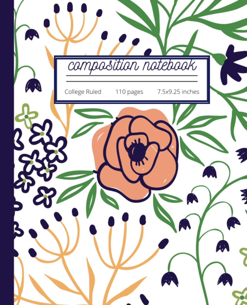 Composition Notebook College Ruled: Floral Vintage Botanical Illustration - Giftable Journal for Women for School, Office, Artist Writing - Wide Lined baixar livro de graça