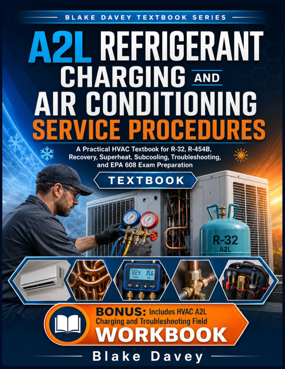 A2L REFRIGERANT CHARGING AND AIR CONDITIONING SERVICE PROCEDURES: A Practical HVAC Textbook for R-32, R-454B, Recovery, Superheat, Subcooling, Troubleshooting, and EPA 608 Exam Preparation baixar livro de graça