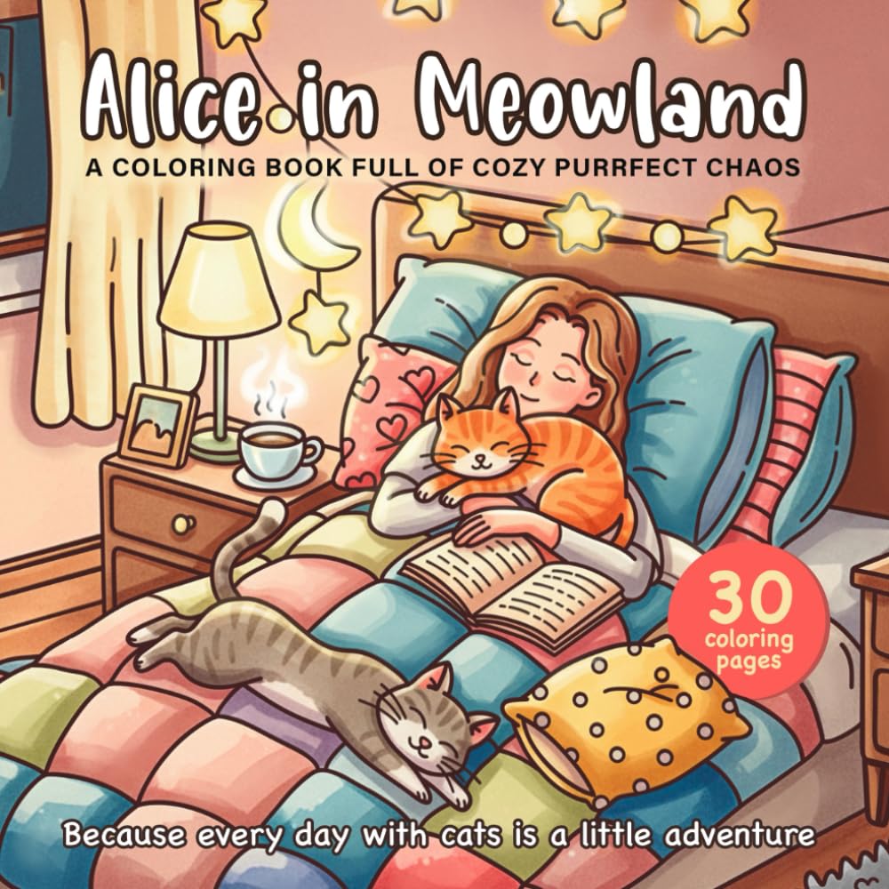 Alice in Meowland: A Coloring Book Full of Cozy Purrfect Chaos baixar livro de graça