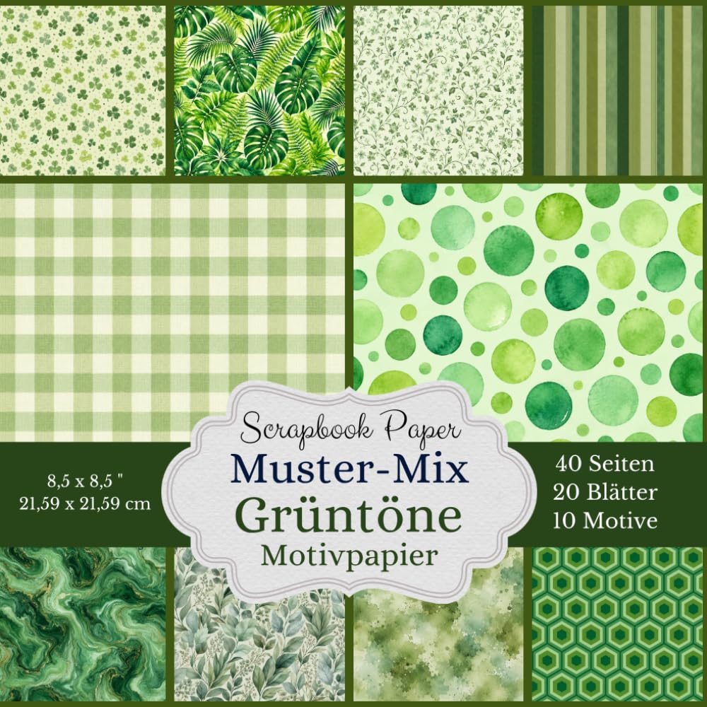 Scrapbook Papier Waldgrün Musterkollektion: Quadratisches Designpapier in Grüntönen zum Ausschneiden, Basteln, Dekorieren und kreativen Gestalten (German Edition) baixar livro de graça