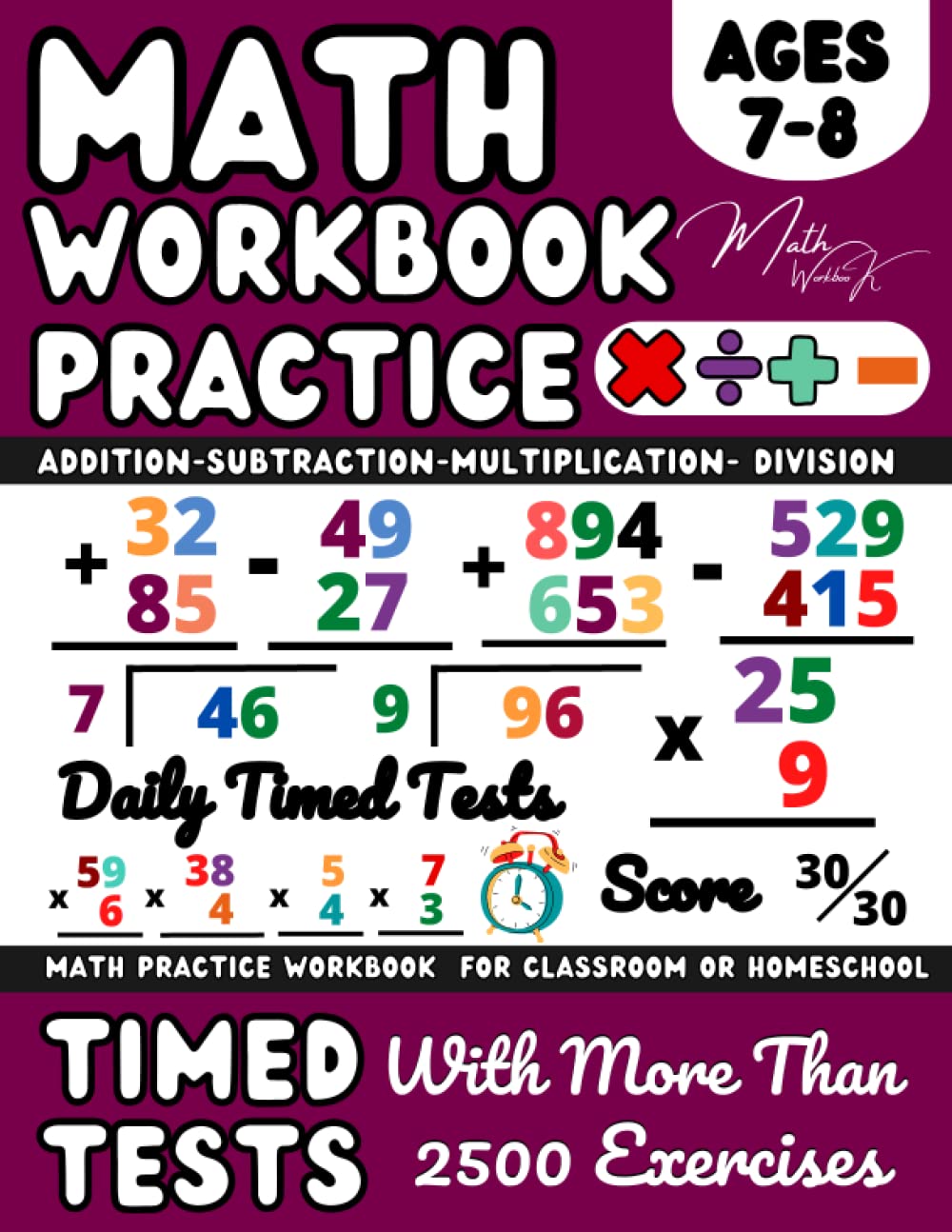 Year 3 Maths Ks2 Practice Workbook, Addition, Subtraction, Multiplication, Division, Maths Book for 7-8 Year Olds: Adding, Subtracting, Multiplying &... and Revision ( Kids Ages 7-8 ), Grade 2 baixar o livro de graça
