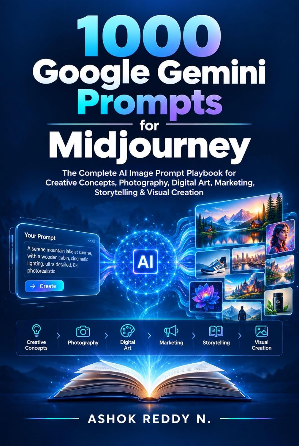 1000 Google Gemini Prompts for Midjourney: The Complete AI Image Prompt Playbook for Creative Concepts, Photography, Digital Art, Marketing, Storytelling & Visual Creation (English Edition) baixar o livro de graça